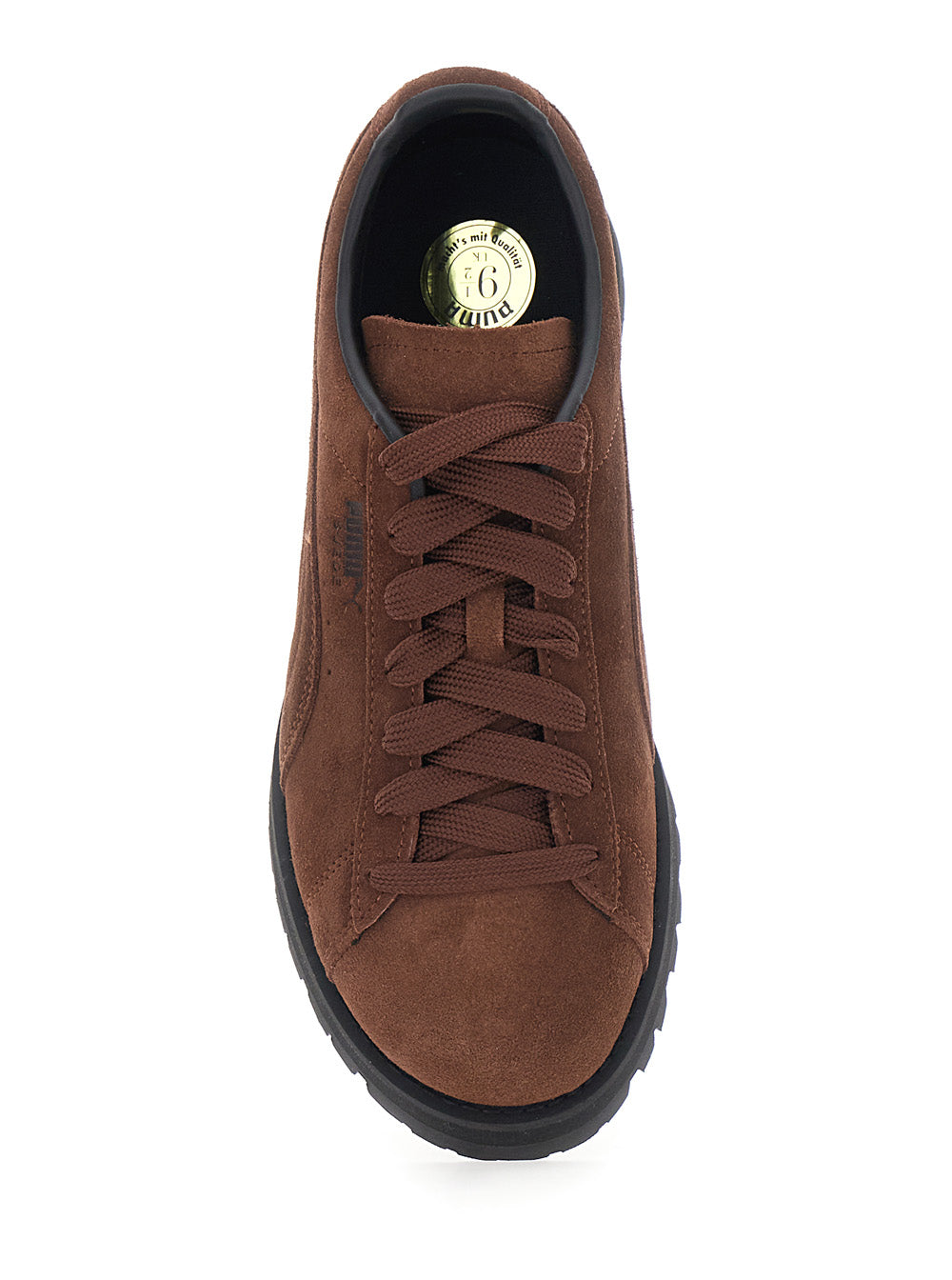 Puma Leather with Vibram Sole Sneakers — Brown, view 4