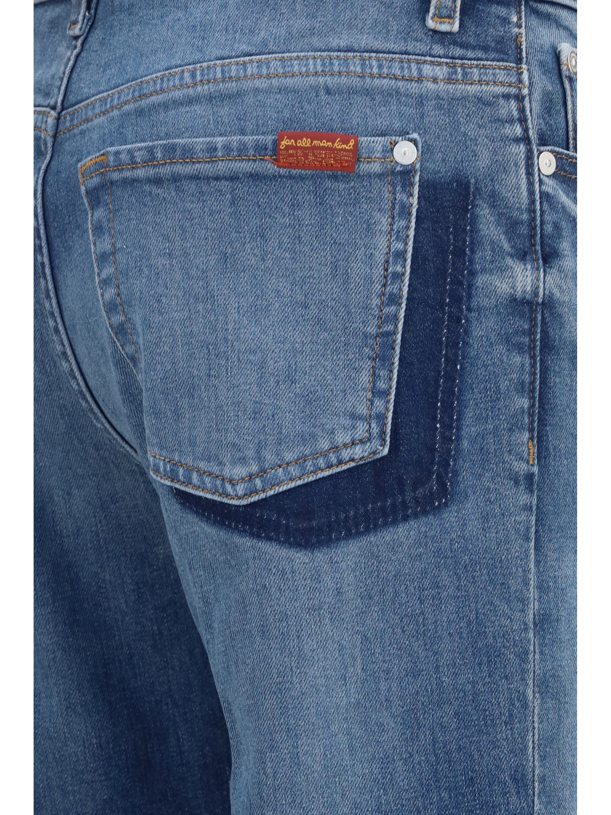 7 For All Mankind Calie Jeans — Blue, view 2