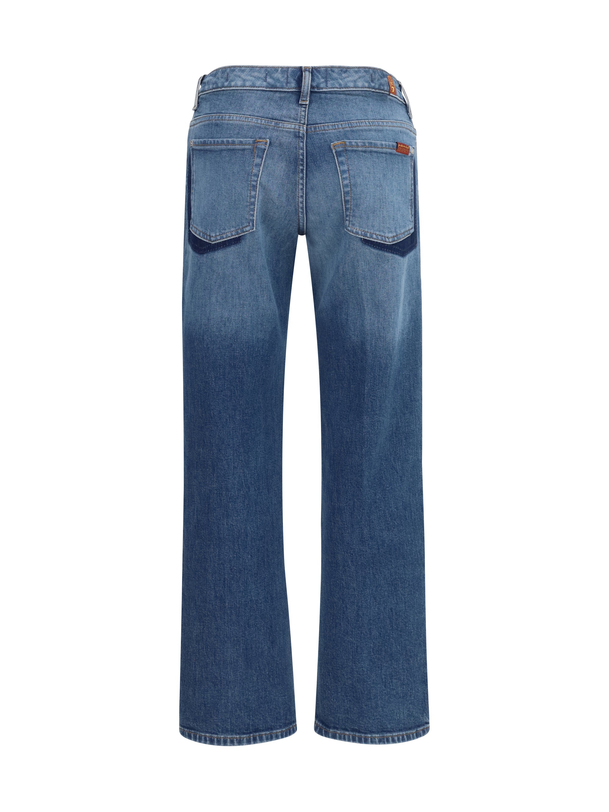 7 For All Mankind Calie Jeans — Blue, view 3