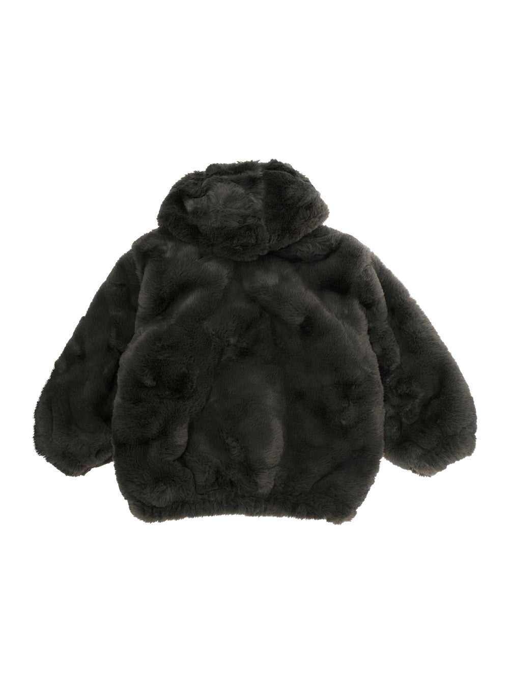 Mini Rodini Faux Fur Jacket — Gray, view 2