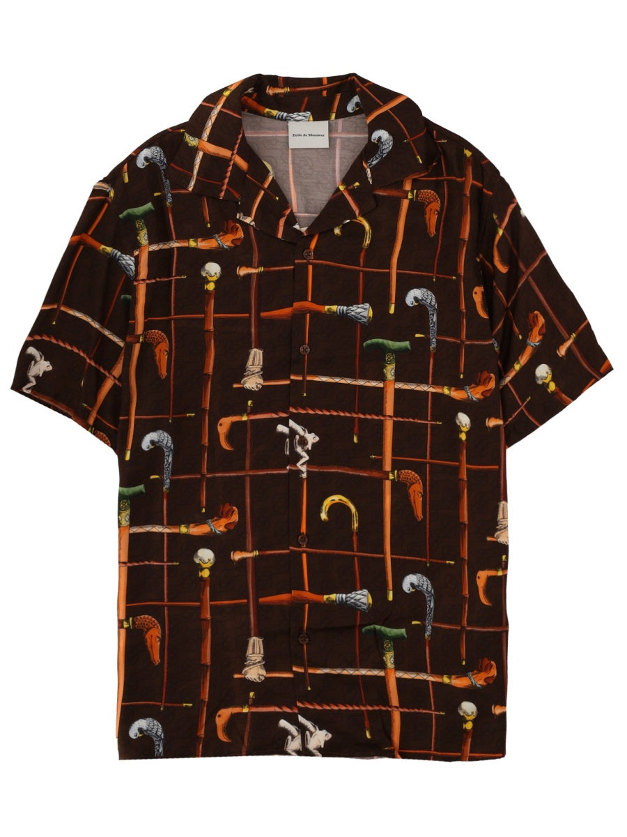 DrôLe De Monsieur Viscose All-Over Print Shirt — Multicolor by Drole De Monsieur