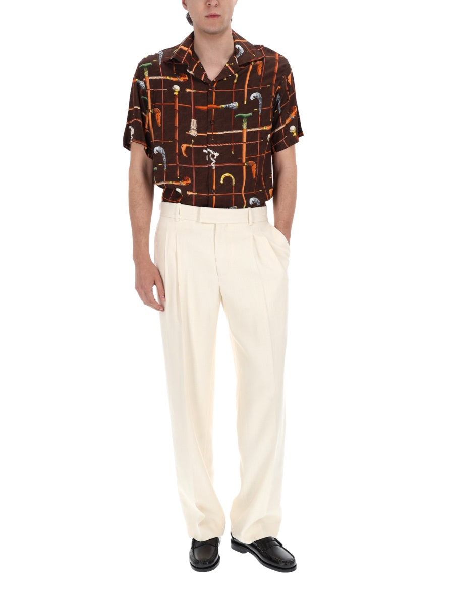 DrôLe De Monsieur Viscose All-Over Print Shirt — Multicolor, view 3