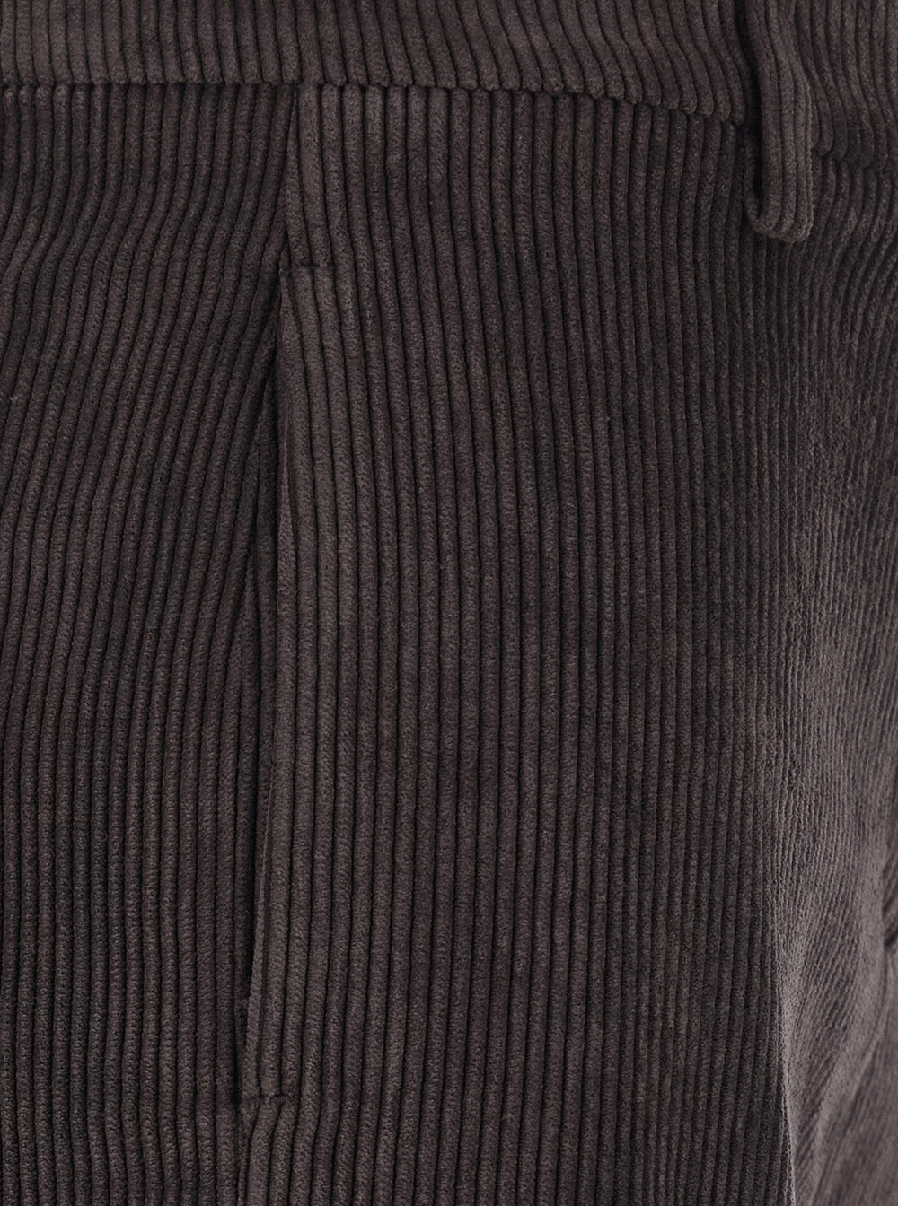 Leplain Ribbed Tech Fabric Trousers — Brown, view 3