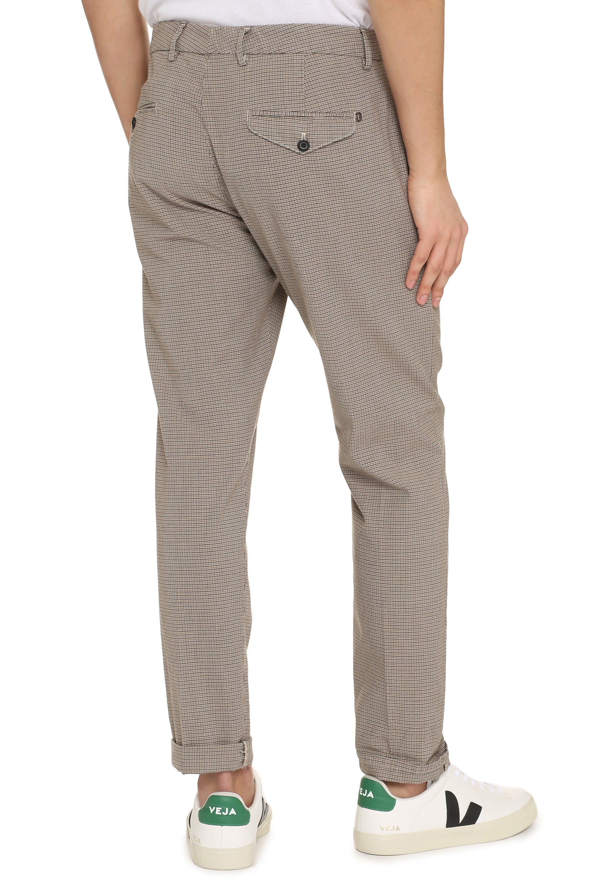 Dondup Prince-of-Wales Check Chinos — Beige, view 4