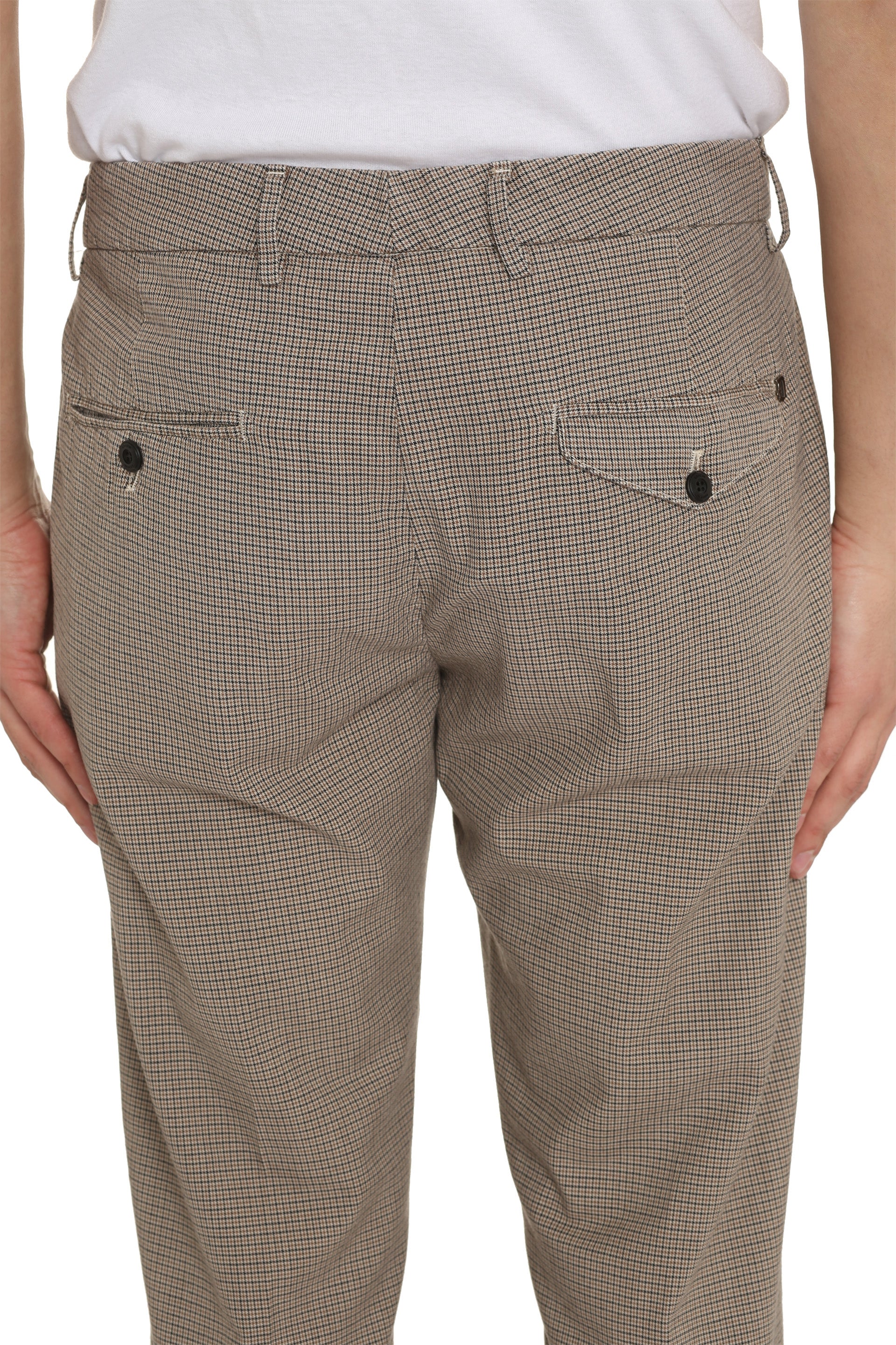 Dondup Prince-of-Wales Check Chinos — Beige, view 5