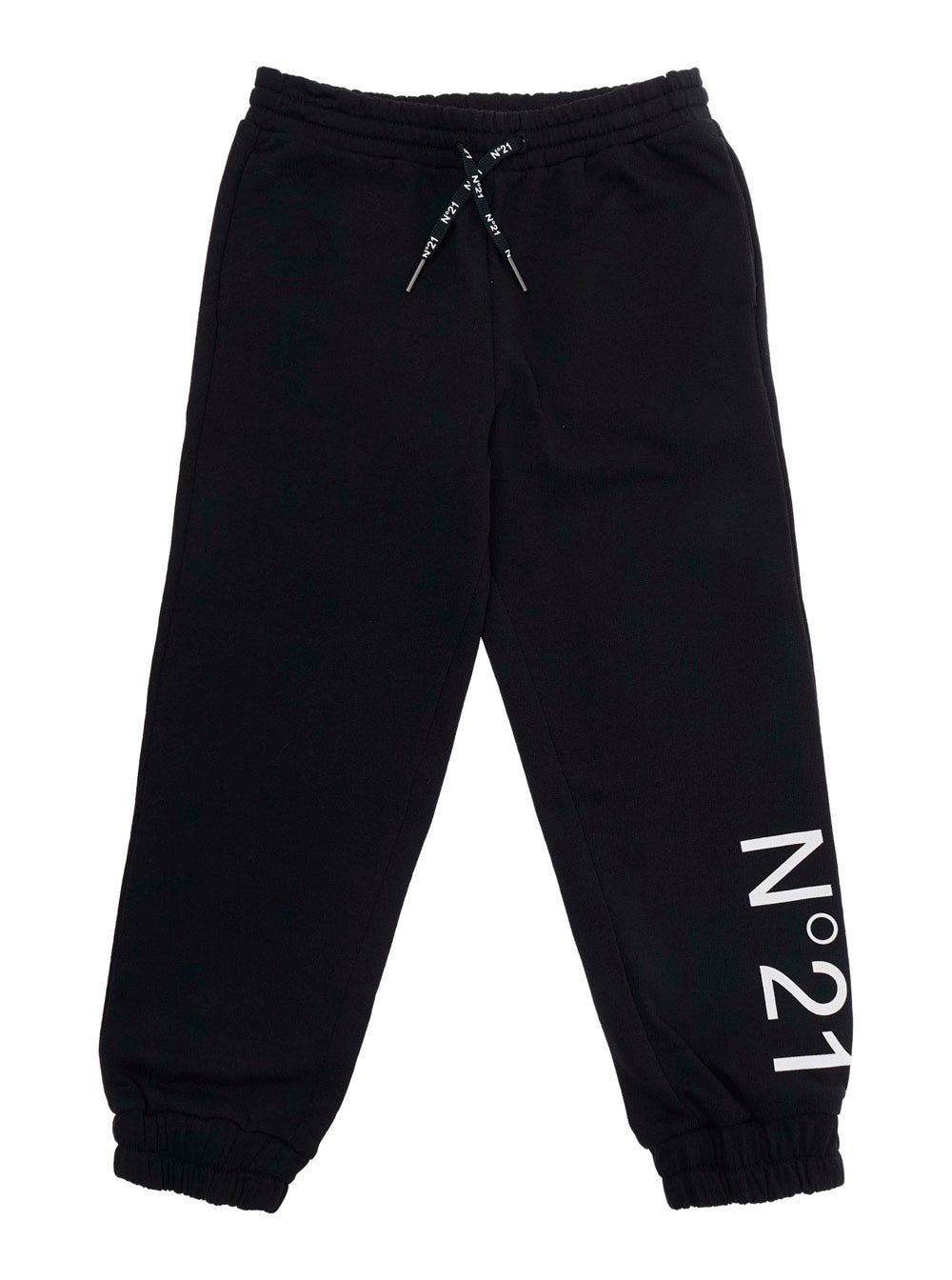 Nº21 Logo-Print Cotton Joggers — Black by Nº21