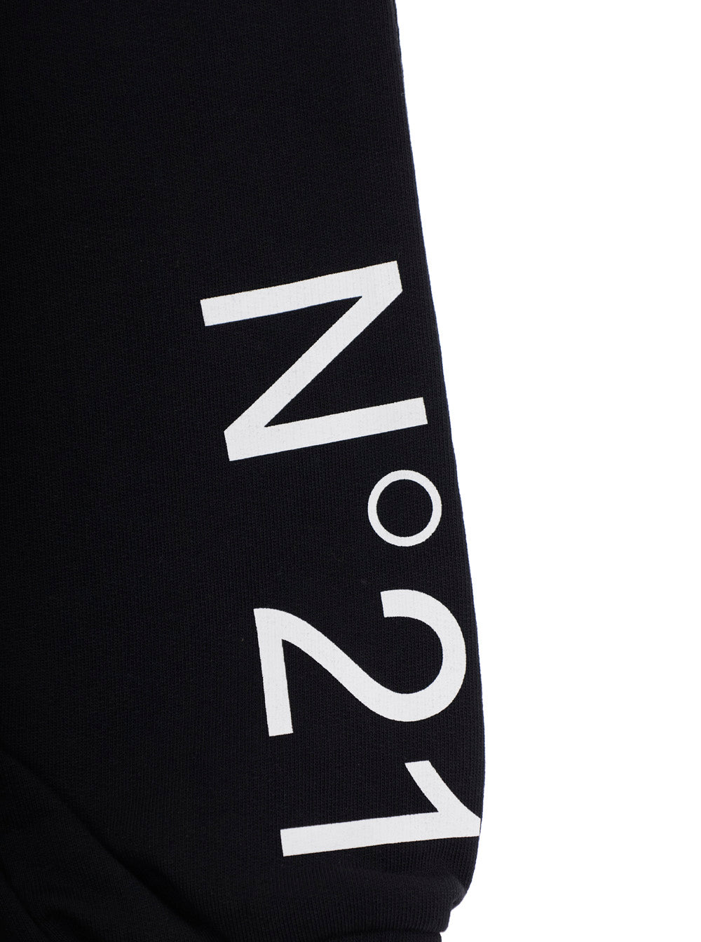 Nº21 Logo-Print Cotton Joggers — Black, view 3