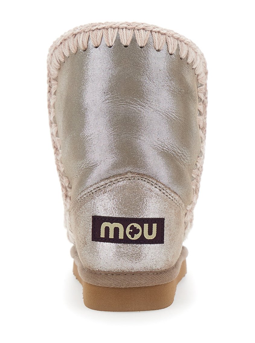 Mou Hand-Crocheted Wool Sheepskin Boot — Beige, view 5