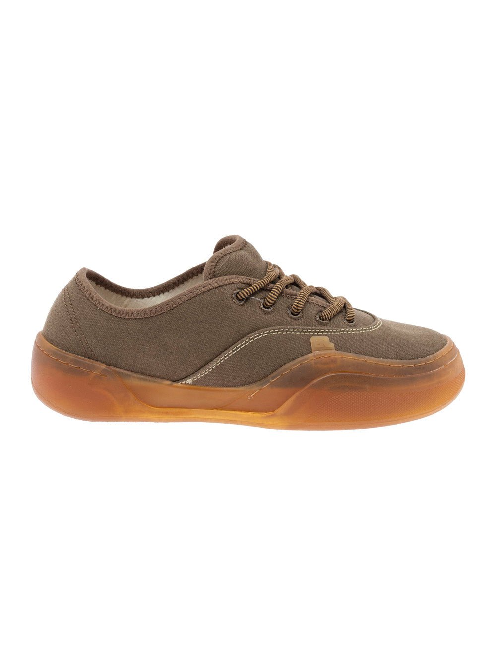 Erl Low Skate Sneaker — Brown by Erl