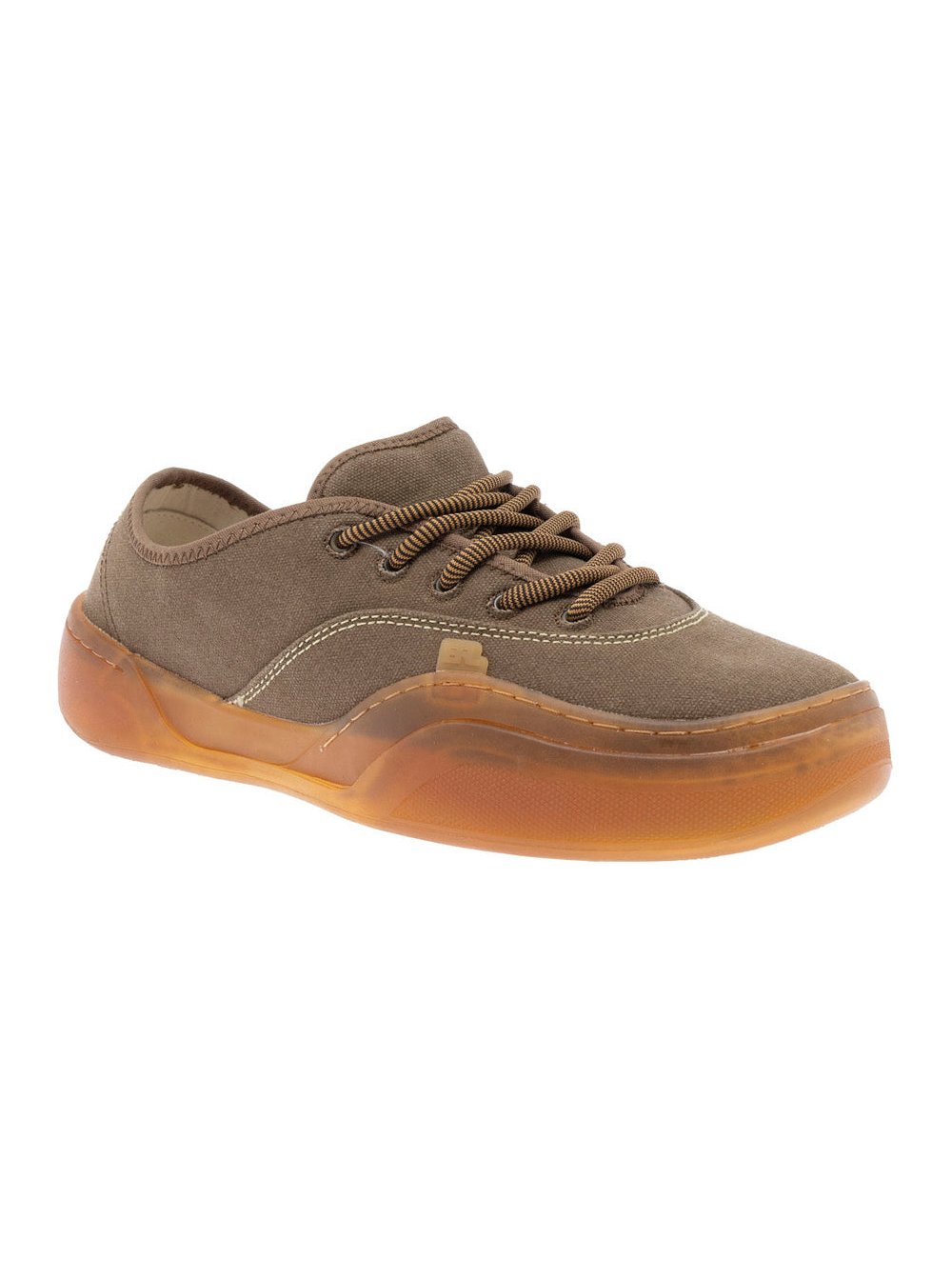 Erl Low Skate Sneaker — Brown, view 2