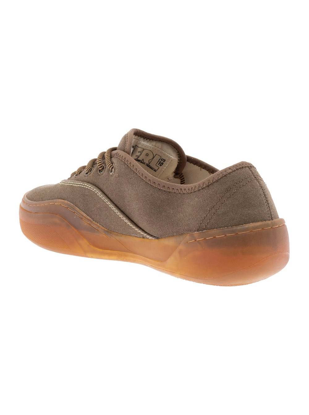 Erl Low Skate Sneaker — Brown, view 3