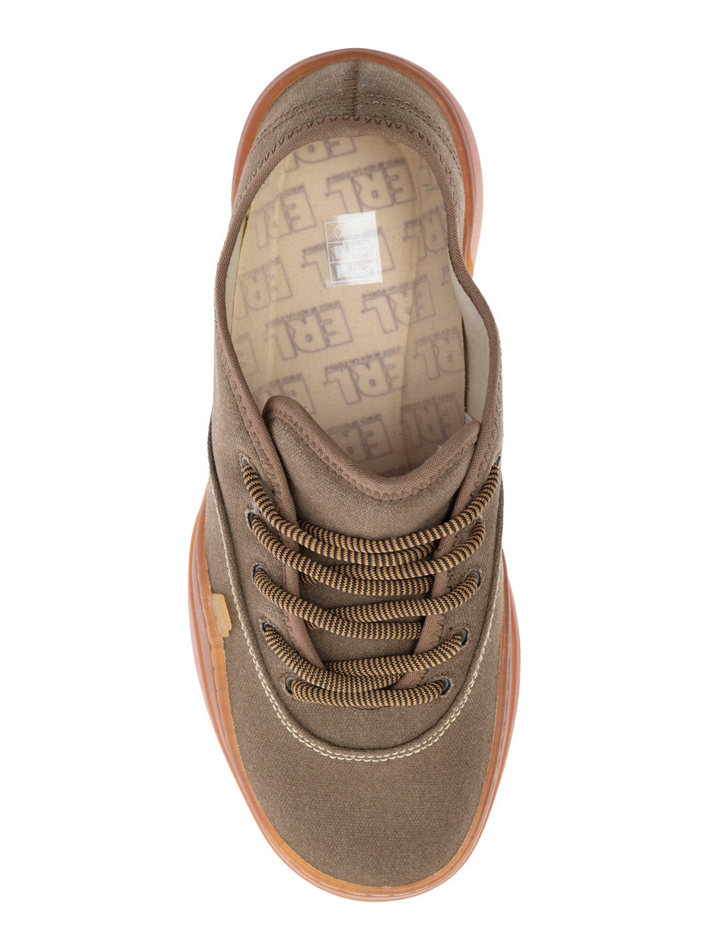 Erl Low Skate Sneaker — Brown, view 4