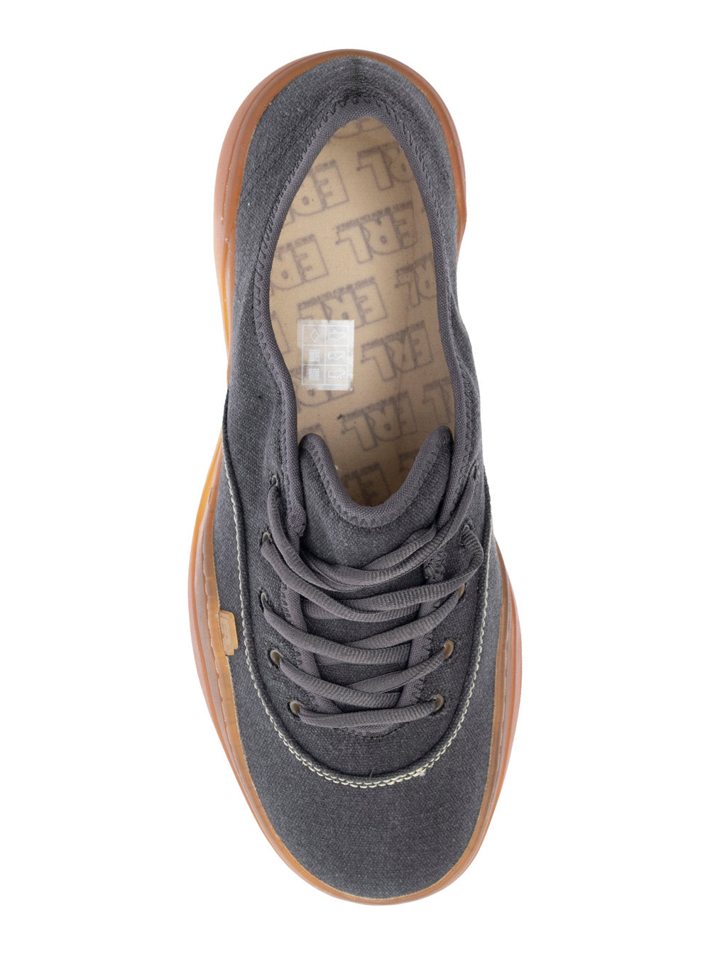 Erl Low-Top Cotton Sneaker — Black, view 3