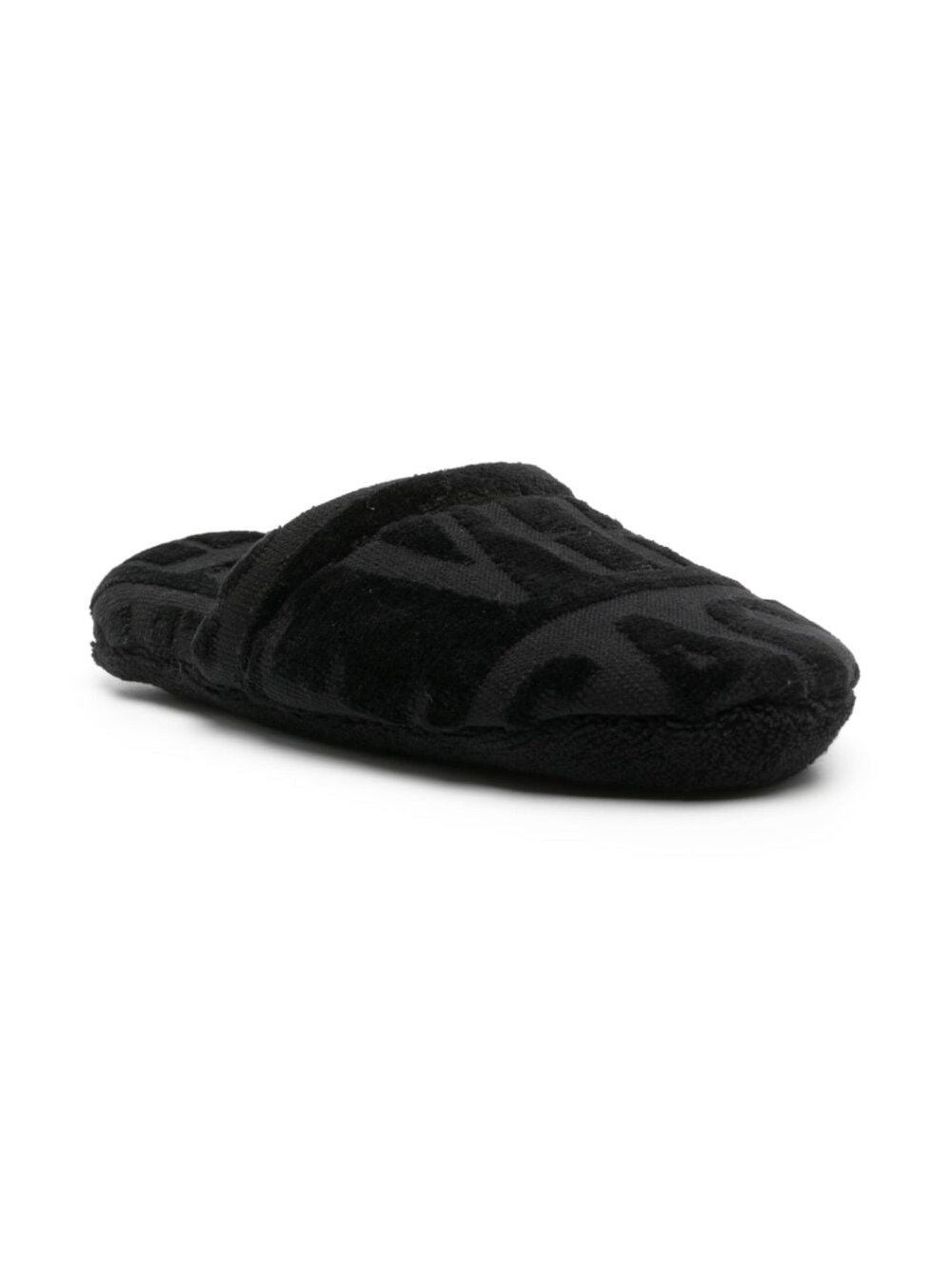 Versace Home Ecoleather Cotton Slipper — Black, view 2