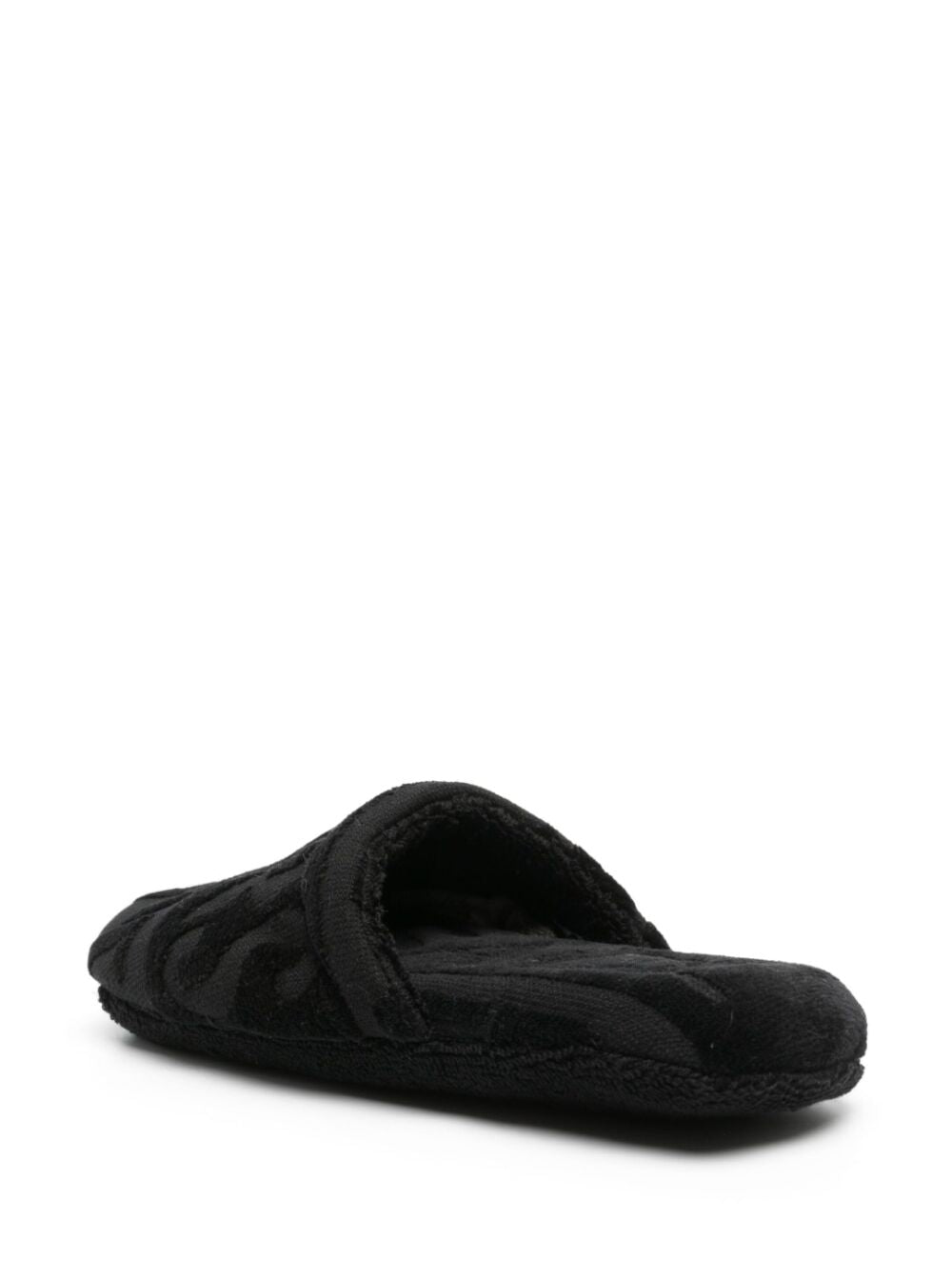 Versace Home Ecoleather Cotton Slipper — Black, view 3