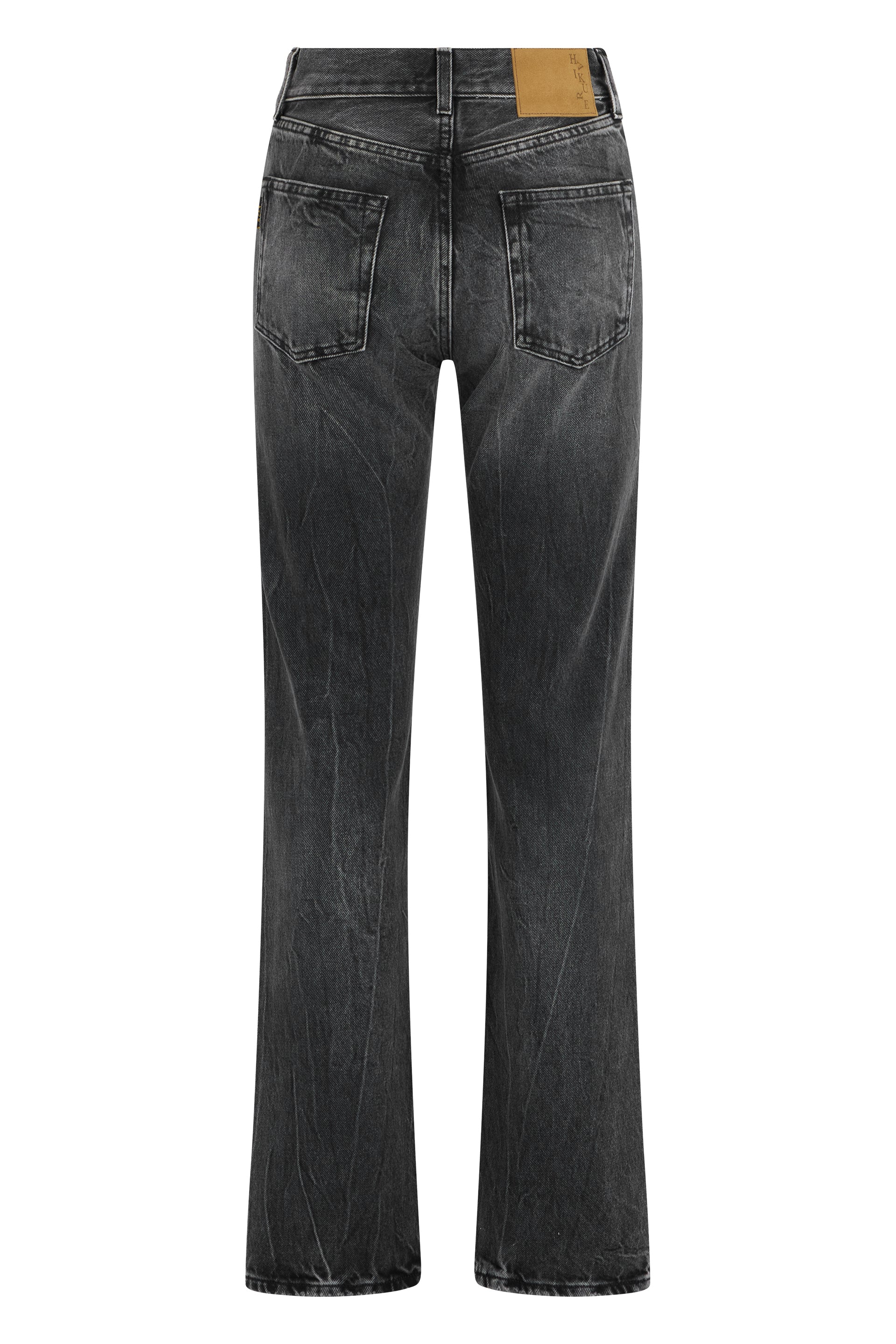 Haikure Organic Cotton Straight-Leg Jeans — Black, view 2