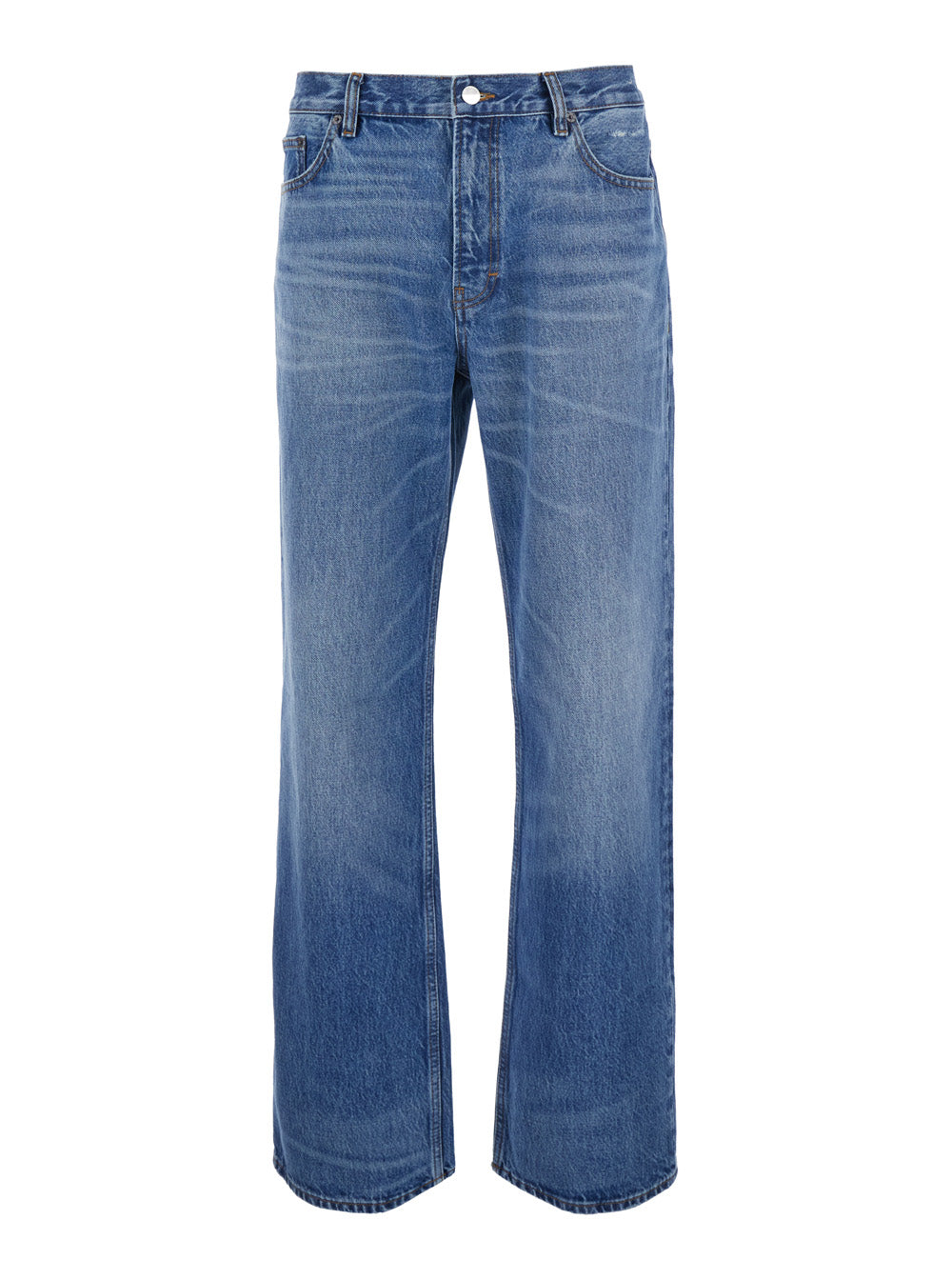 Frame High-Waist Relaxed Jeans — Blue by Frame