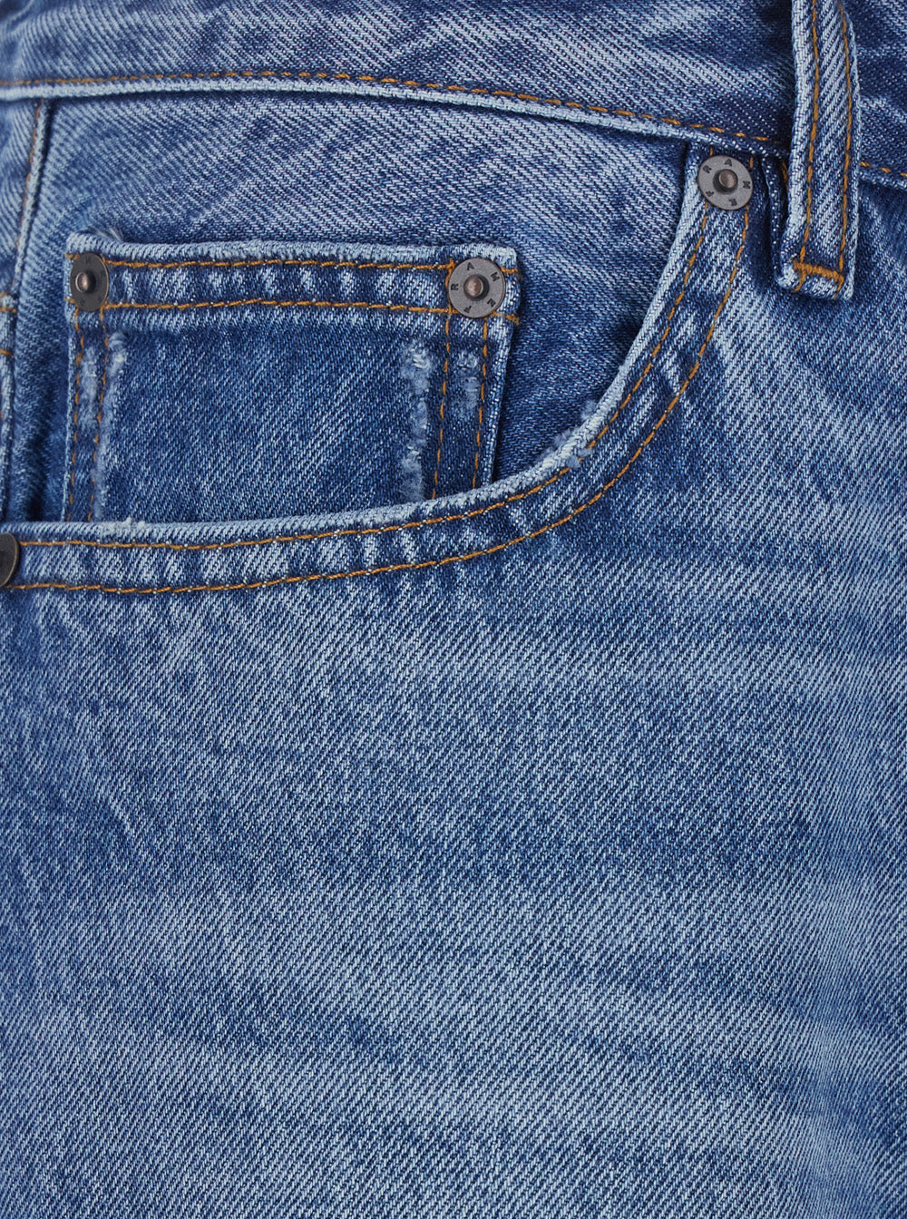 Frame High-Waist Relaxed Jeans — Blue, view 3