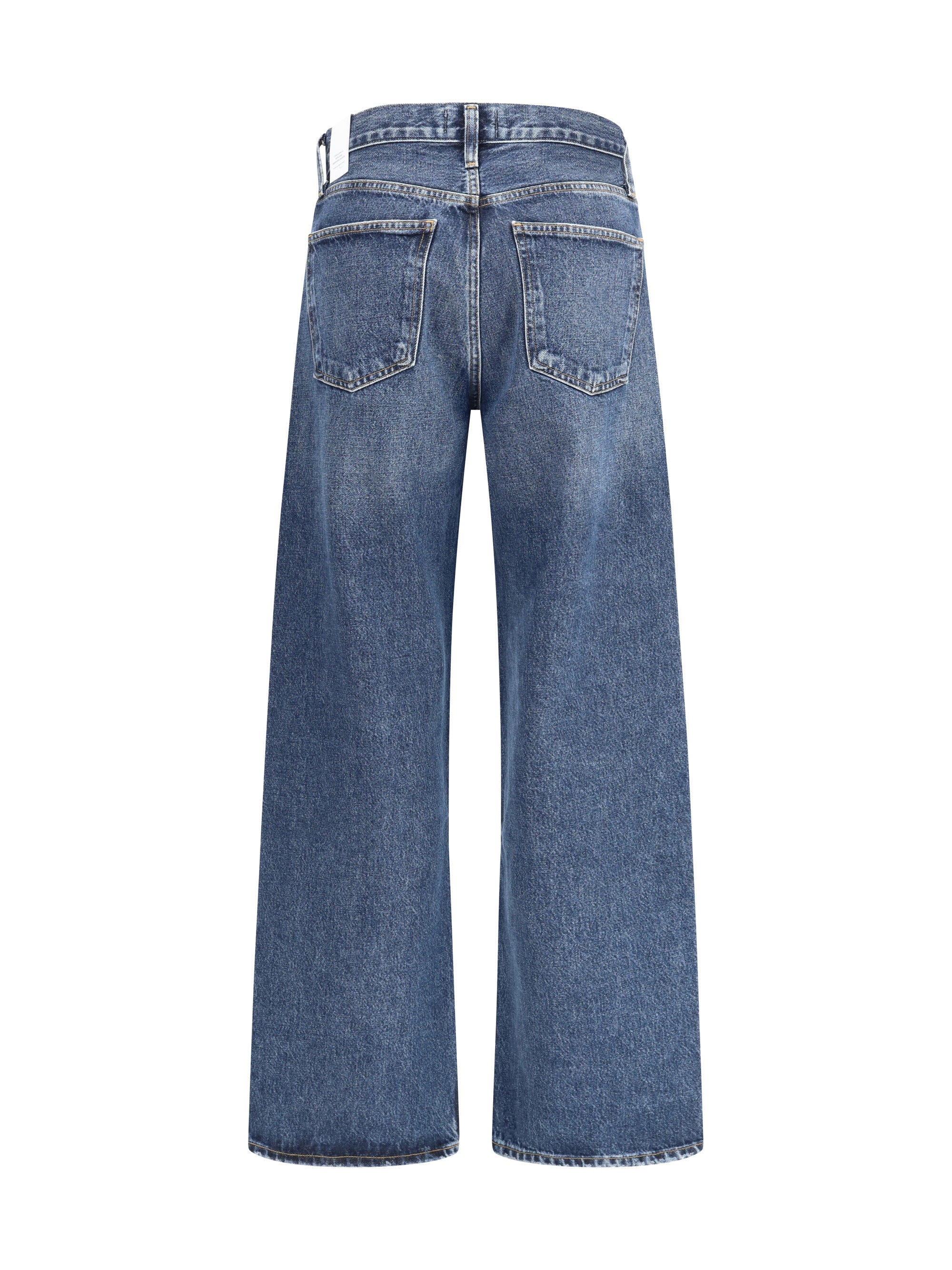 Agolde Straight-leg Cotton Jeans — Blue, view 3