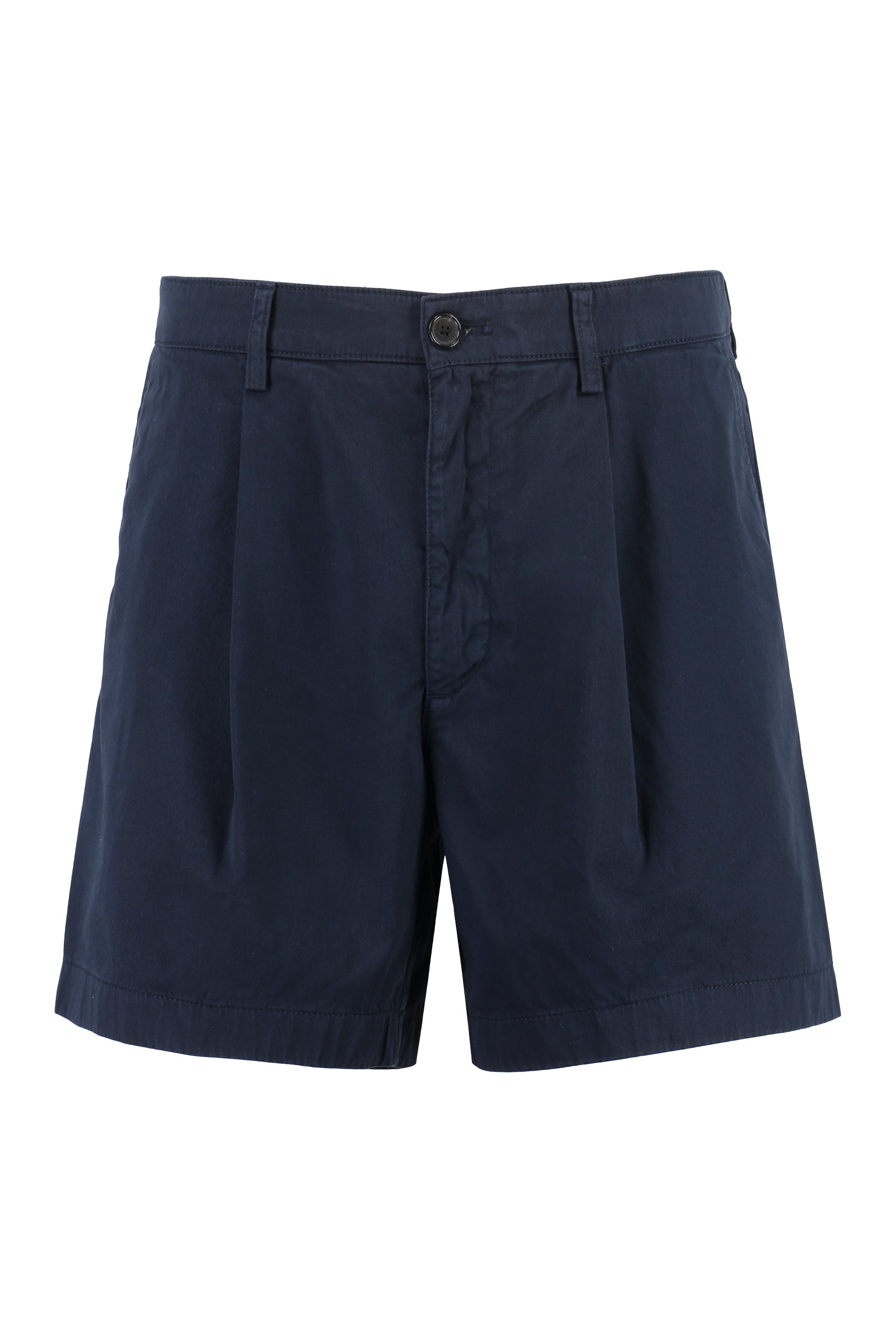 Department 5 Cotton Bermuda Shorts — Navy by Department 5