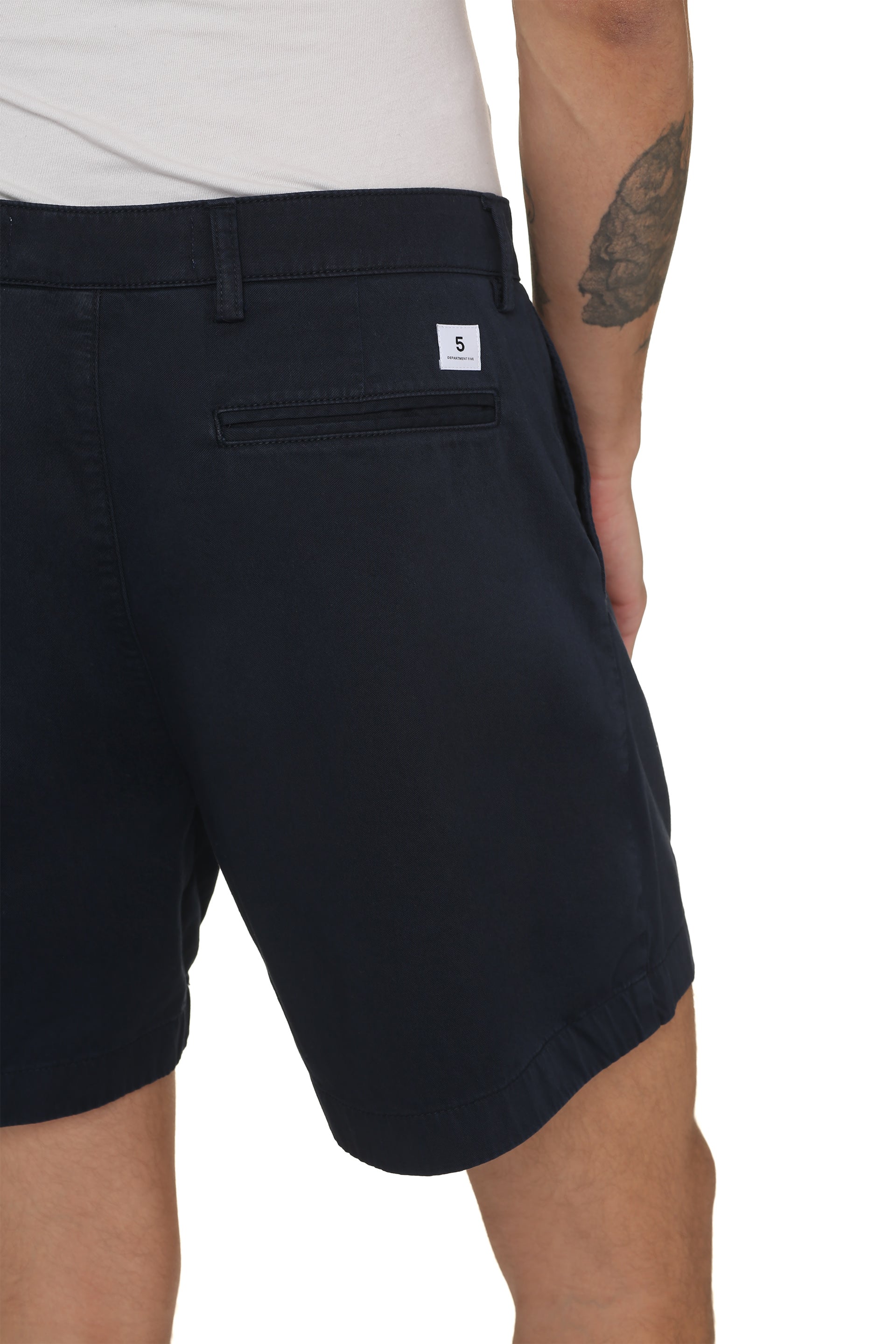 Department 5 Cotton Bermuda Shorts — Navy, view 5