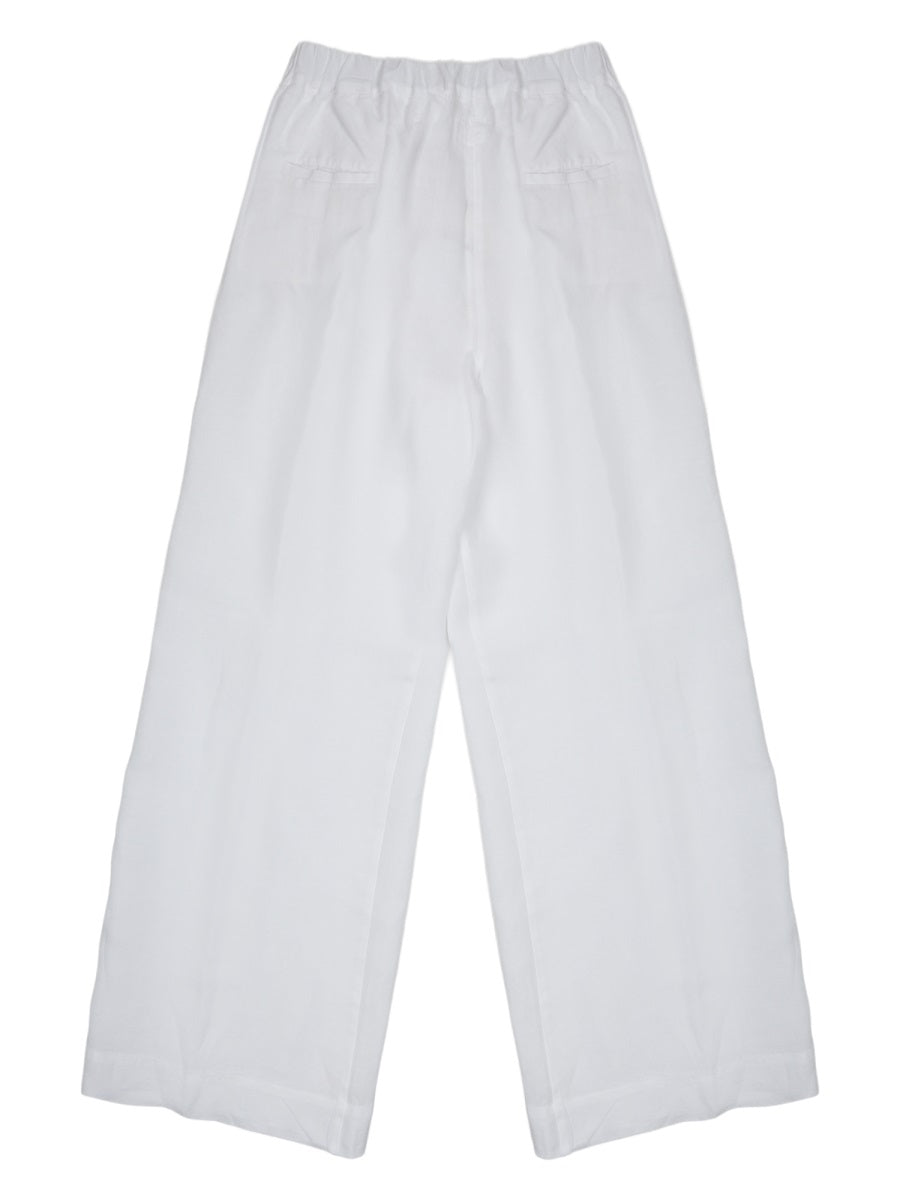 120% Lino 100% Linen Trousers — White, view 2