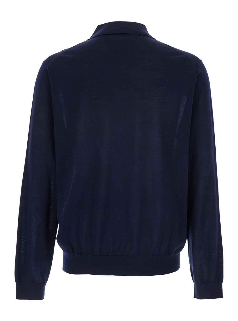 Sunflower Wool Polo Shirt — Navy, view 2