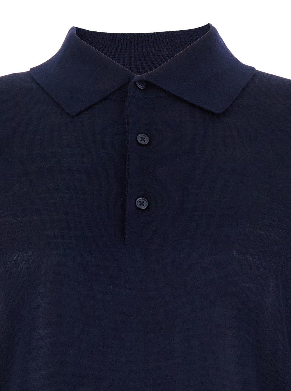 Sunflower Wool Polo Shirt — Navy, view 3