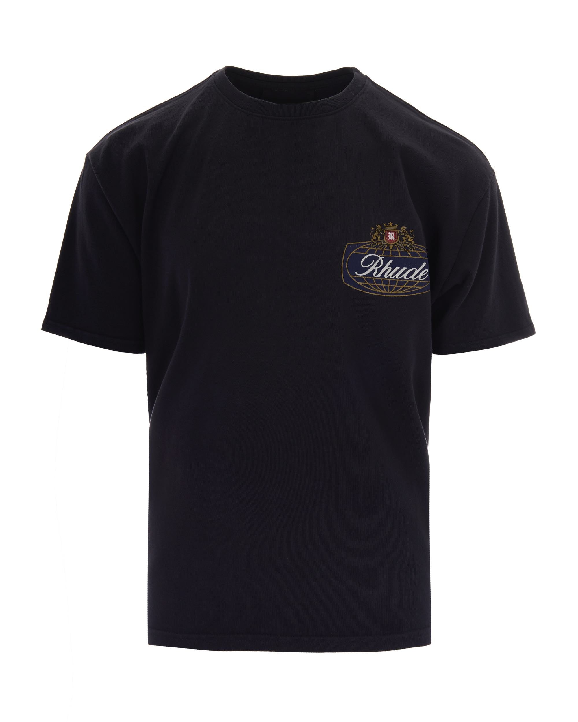 Rhude Racing Crest Graphic T-Shirt — Black by Rhude