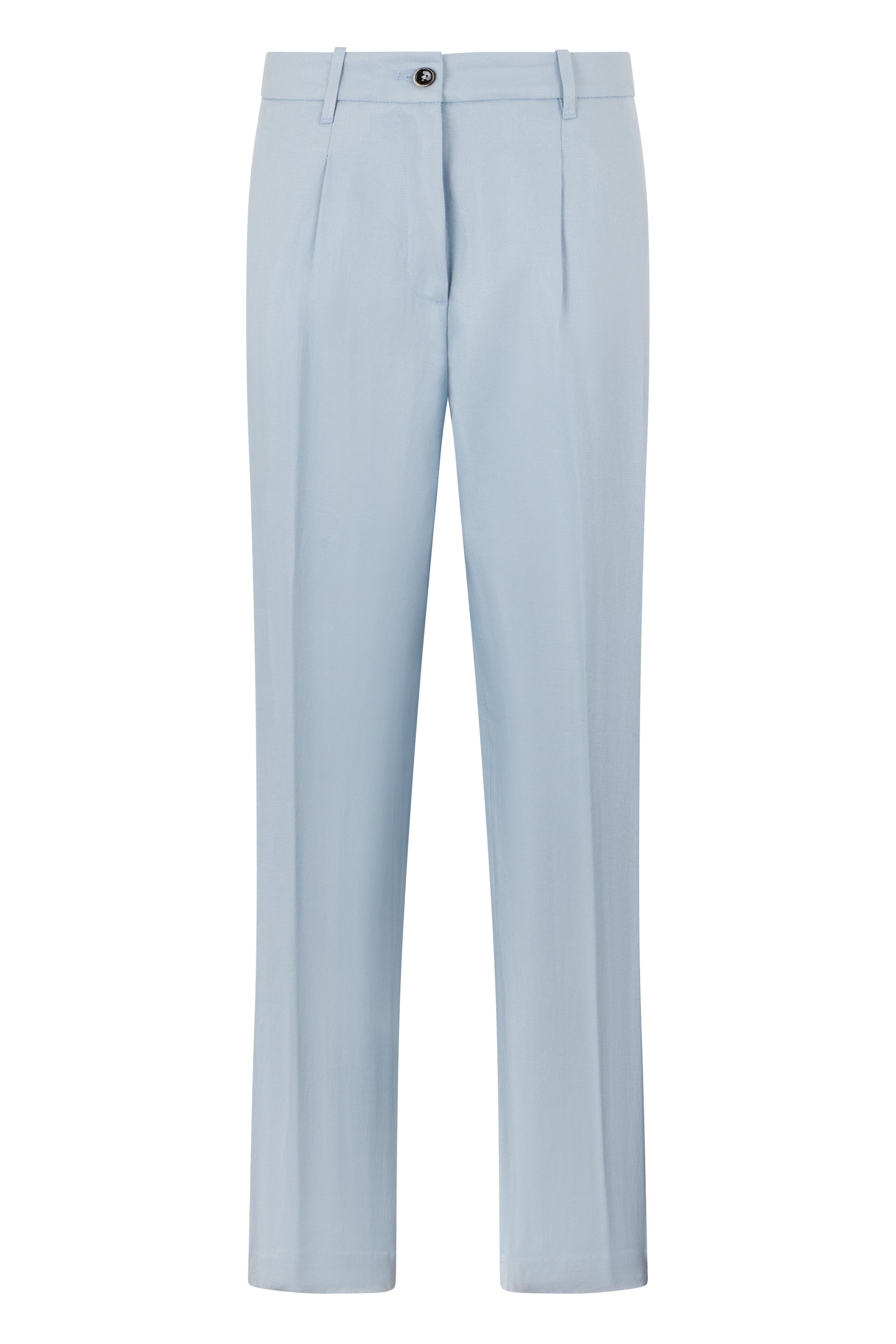 Nine In The Morning Straight Linen Trousers — Light Blue by Nine In The Morning