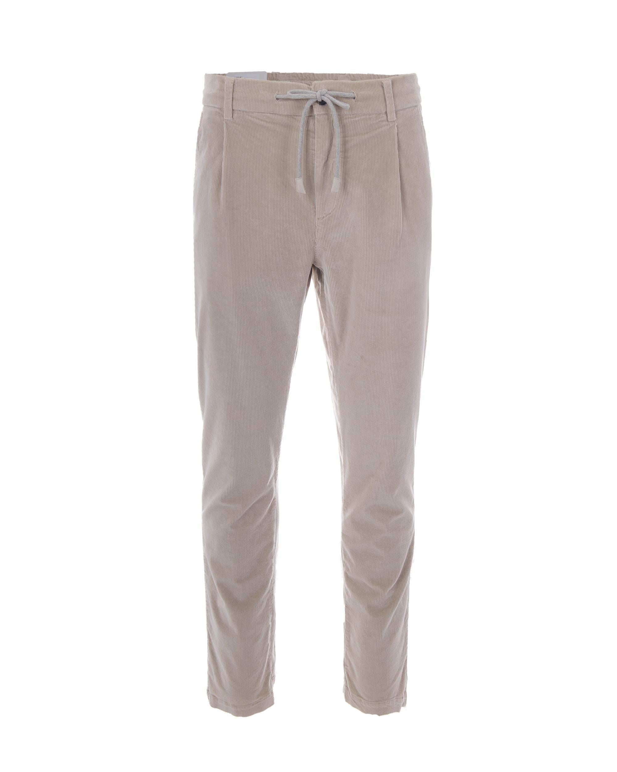 Eleventy Ribbed Corduroy Joggers — Beige by Eleventy