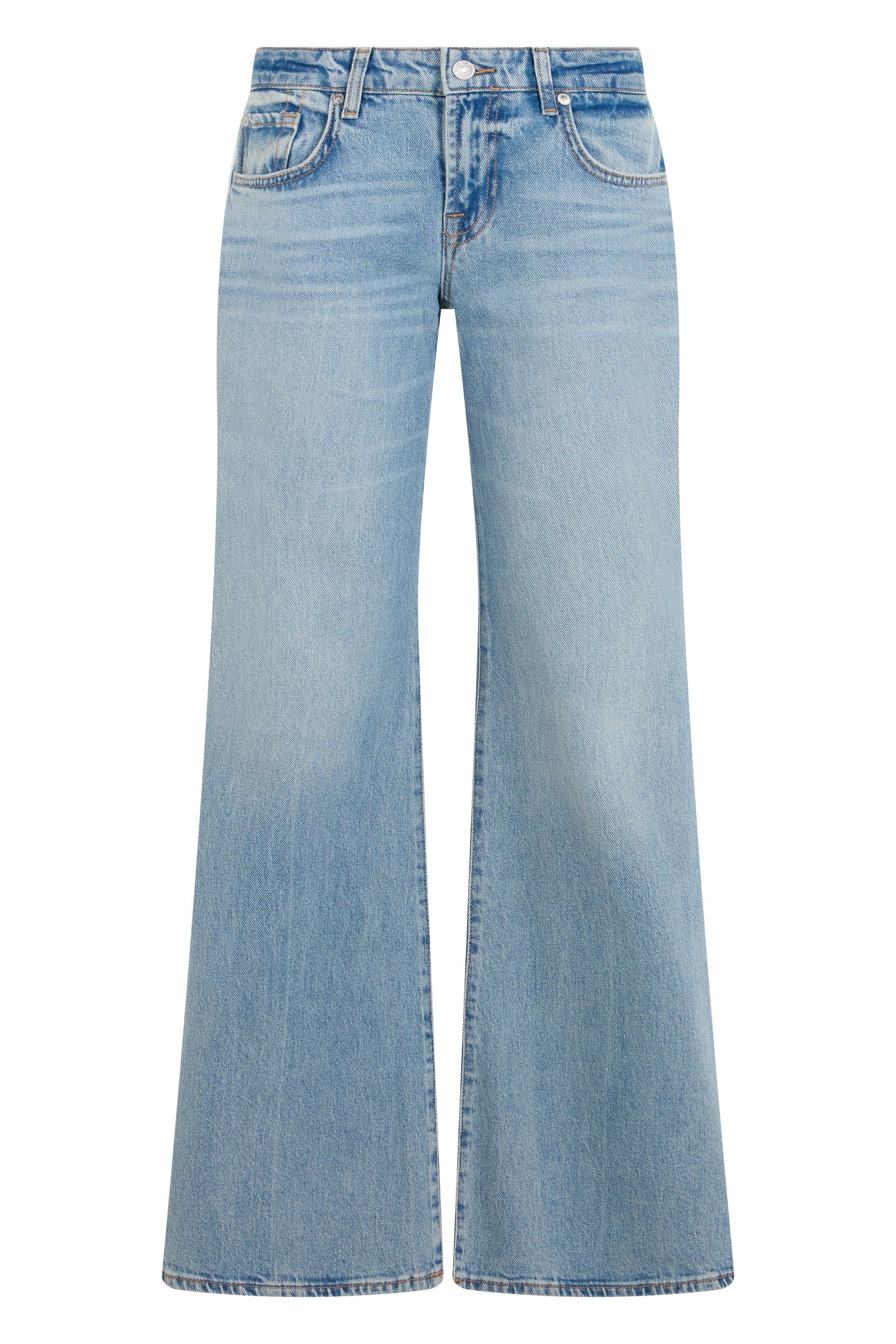 7 For All Mankind Light Denim Palazzo Jeans — Blue by 7 For All Mankind