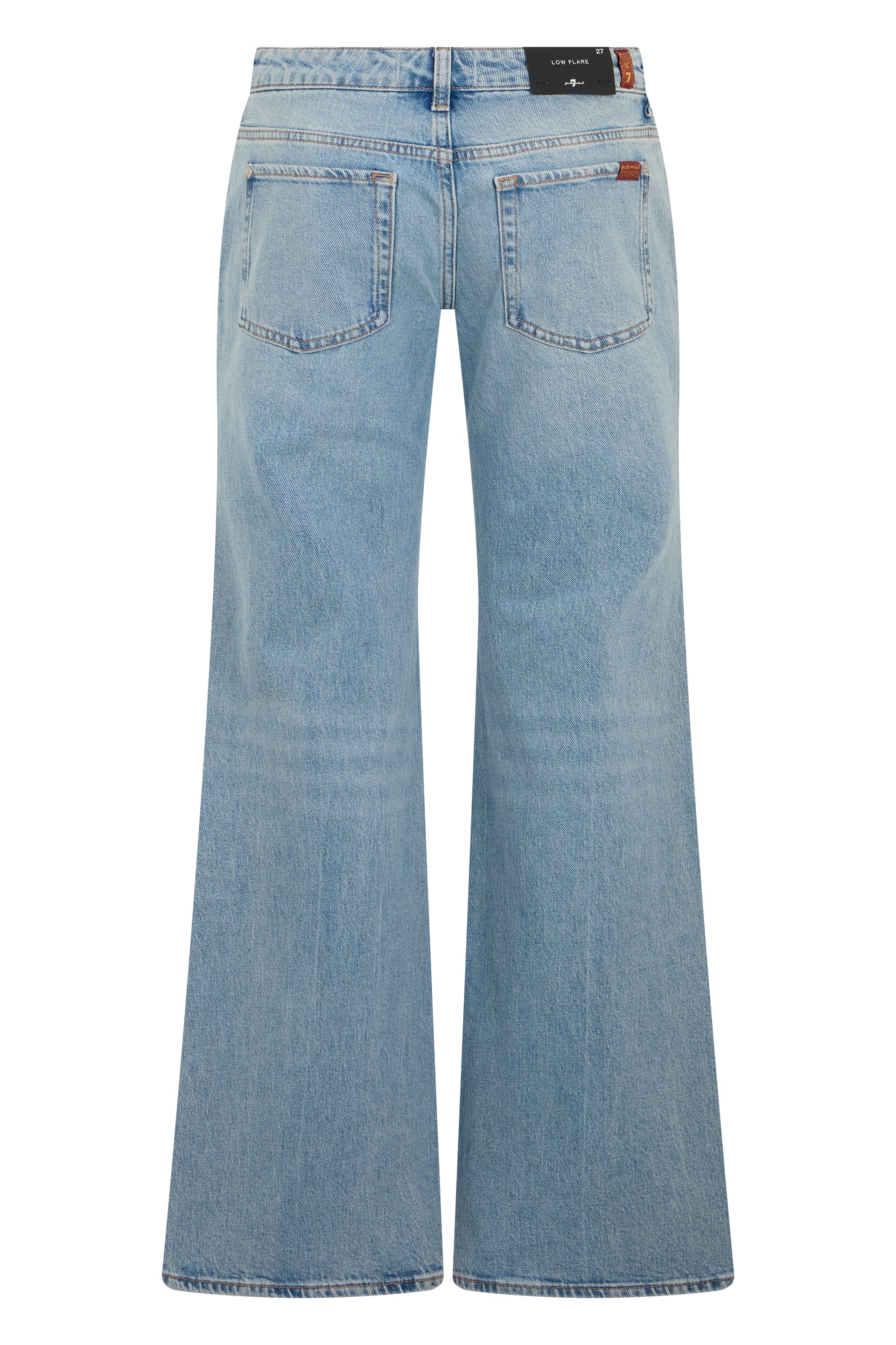7 For All Mankind Light Denim Palazzo Jeans — Blue, view 2