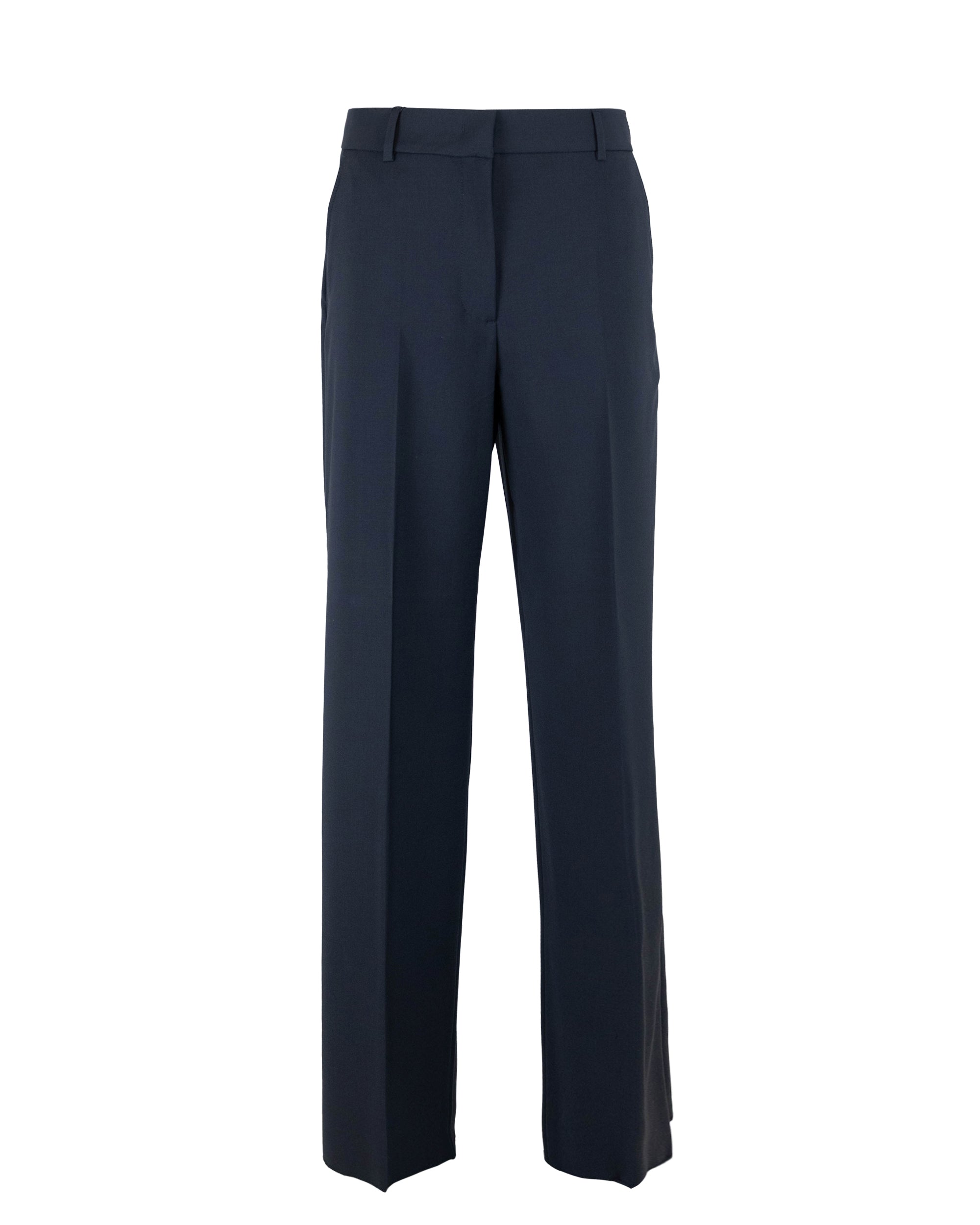 Weekend Max Mara Stretch Virgin Wool Twill Trousers — Navy by Weekend Max Mara