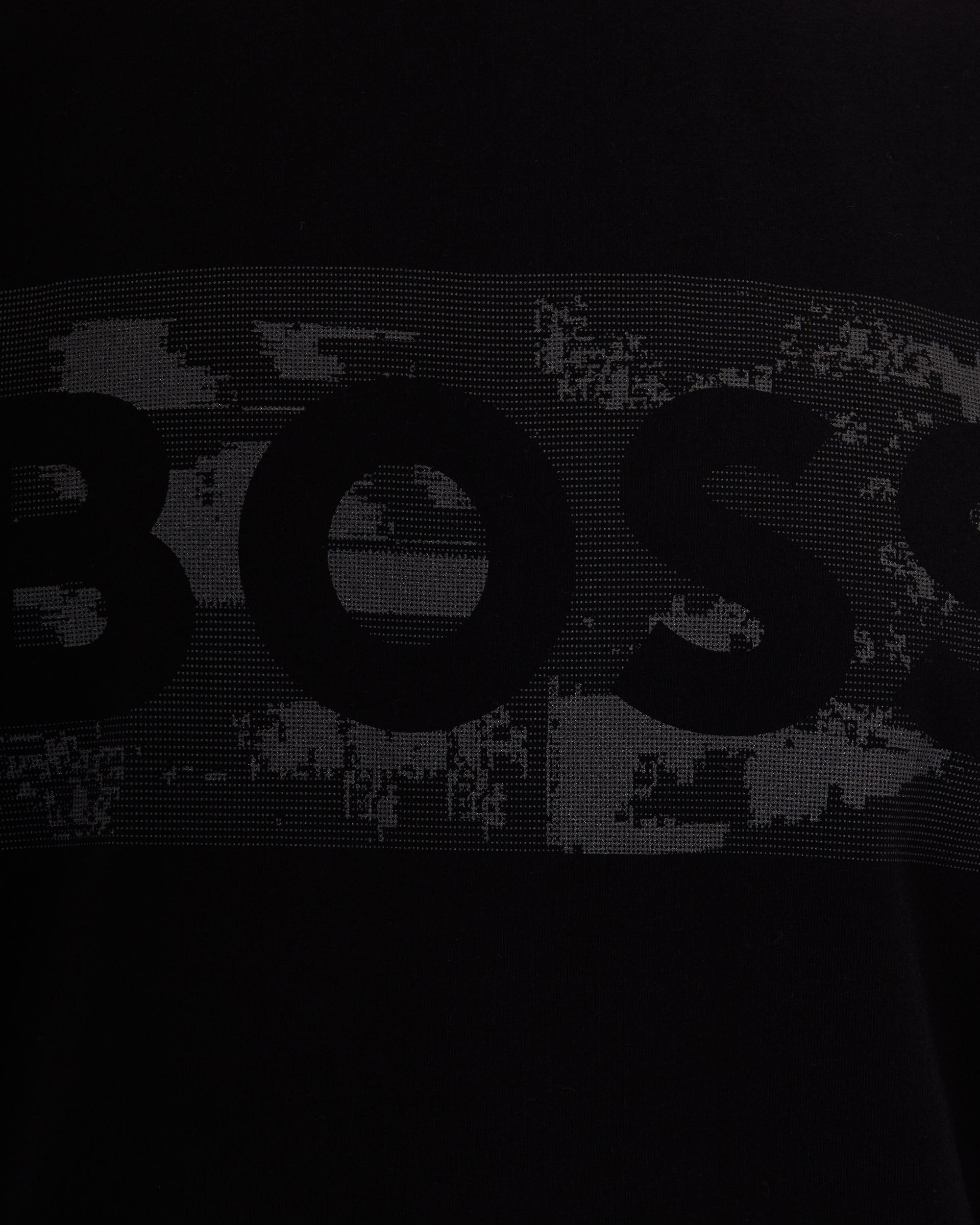 Hugo Boss Logo-Graphic Cotton T-Shirt — Black, view 3