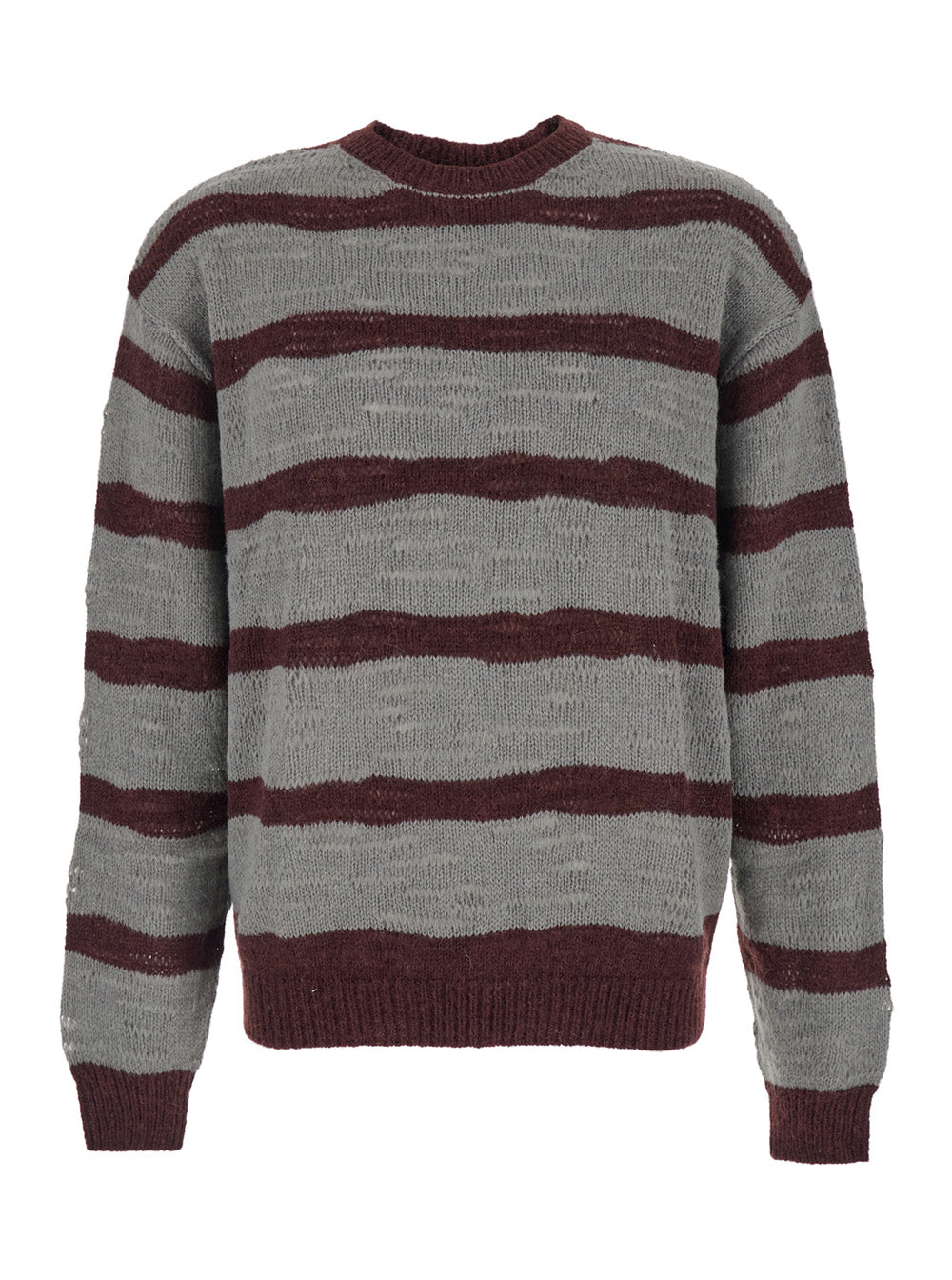 Coor Striped Wool Blend Sweater — Gray by Coor