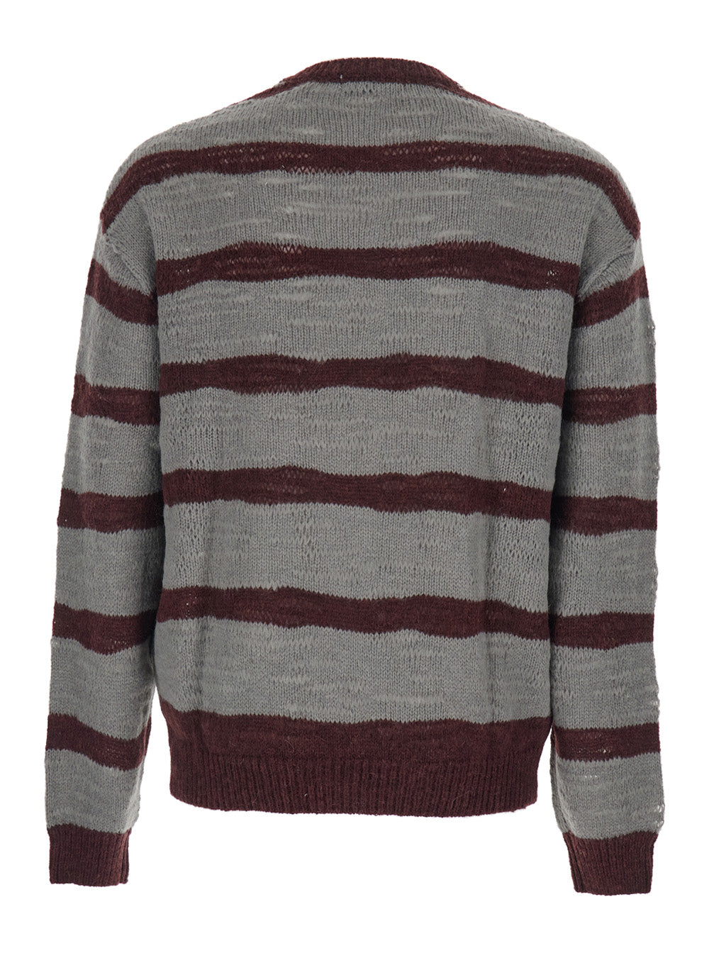 Coor Striped Wool Blend Sweater — Gray, view 2
