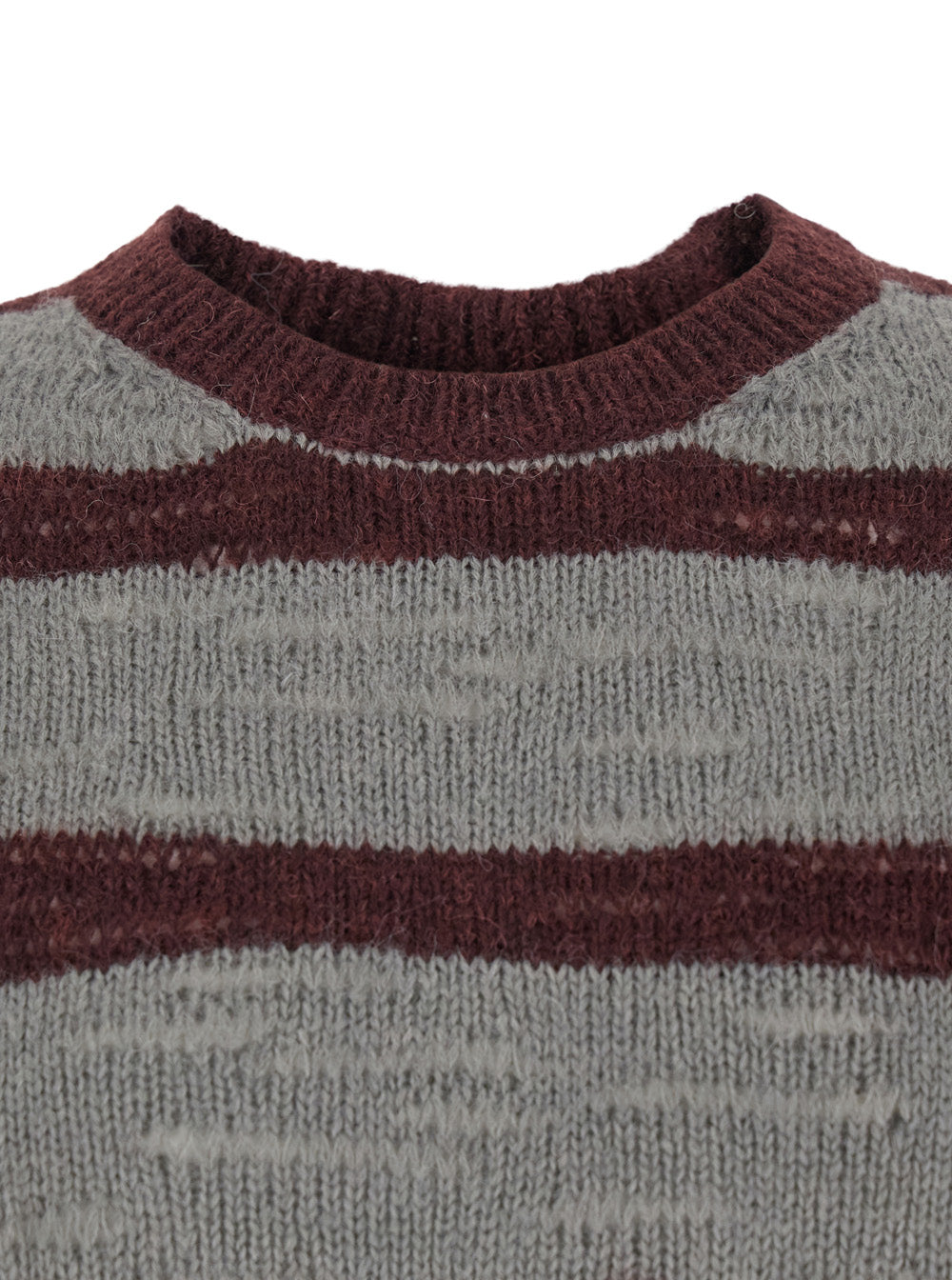 Coor Striped Wool Blend Sweater — Gray, view 3