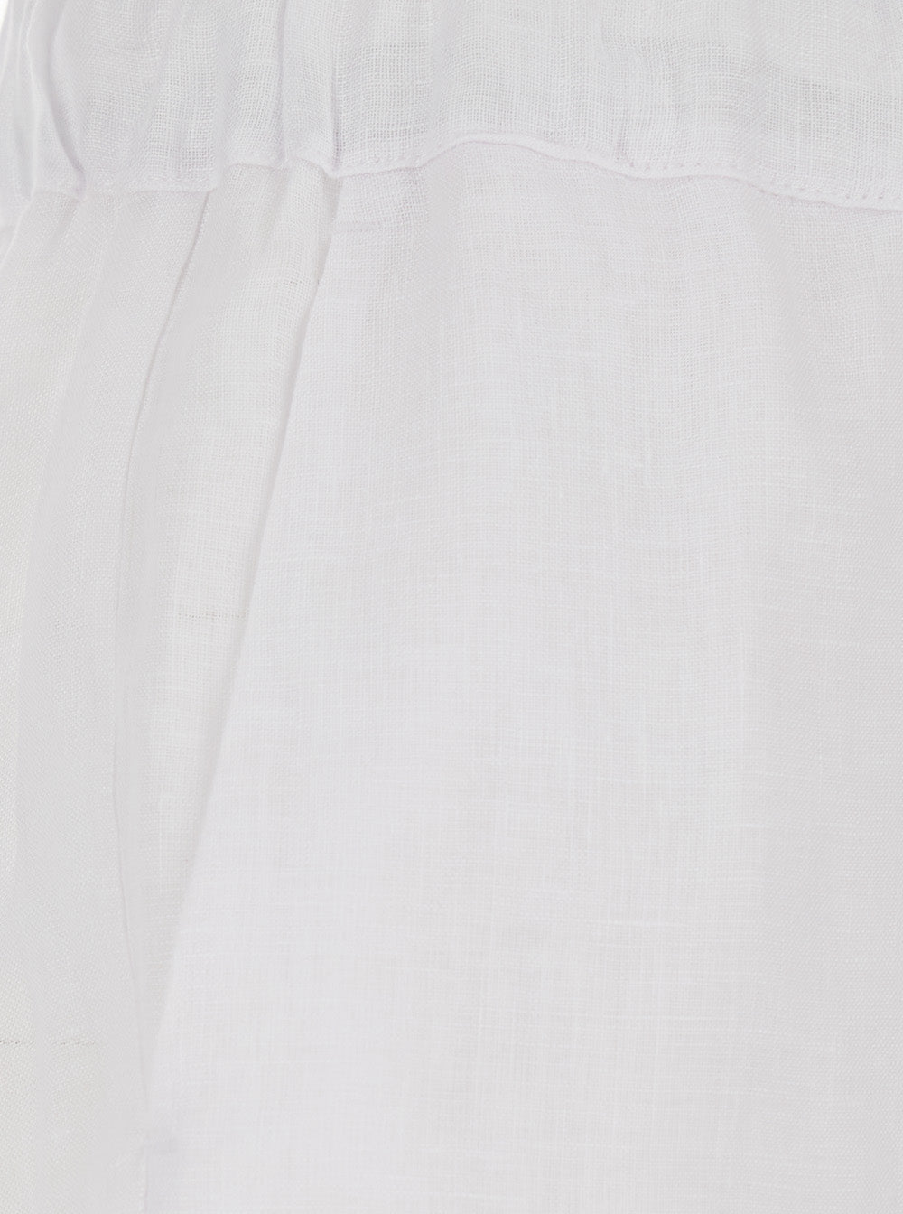 Semicouture Linen Trousers — White, view 3