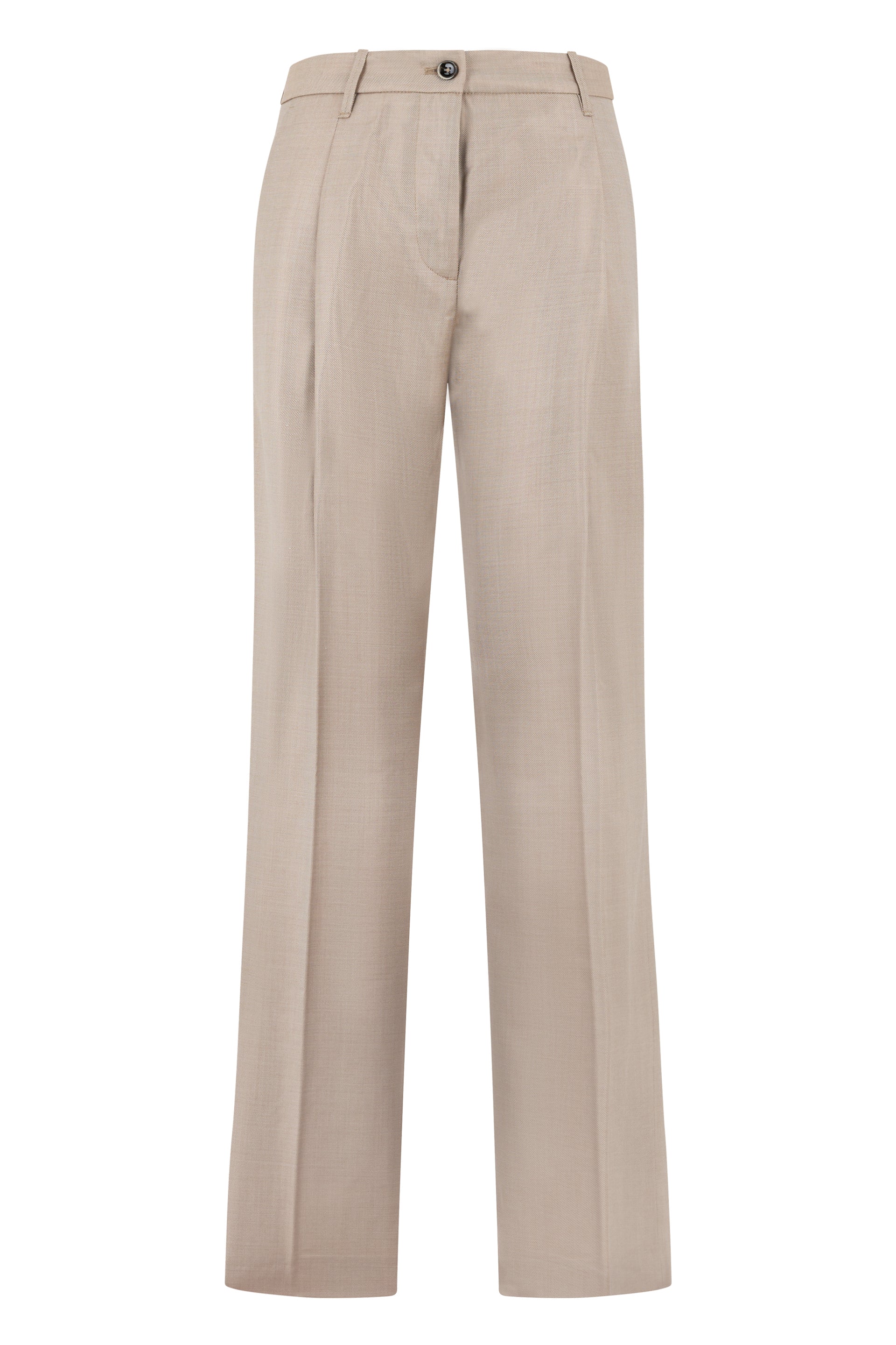 Nine In The Morning Wool-Silk Blend Trousers — Ivory by Nine In The Morning