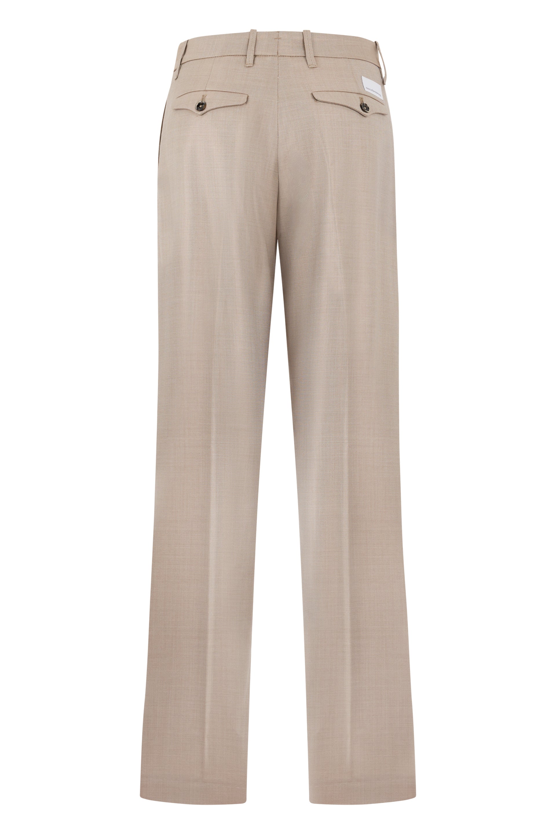 Nine In The Morning Wool-Silk Blend Trousers — Ivory, view 2