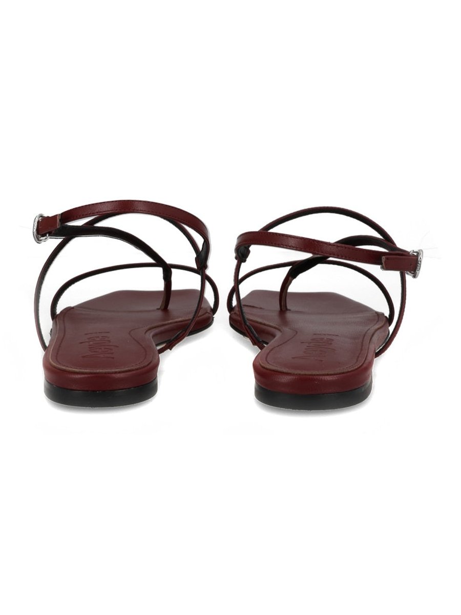 Aeyde Leather Thong Sandal — Bordeaux by Aeyde