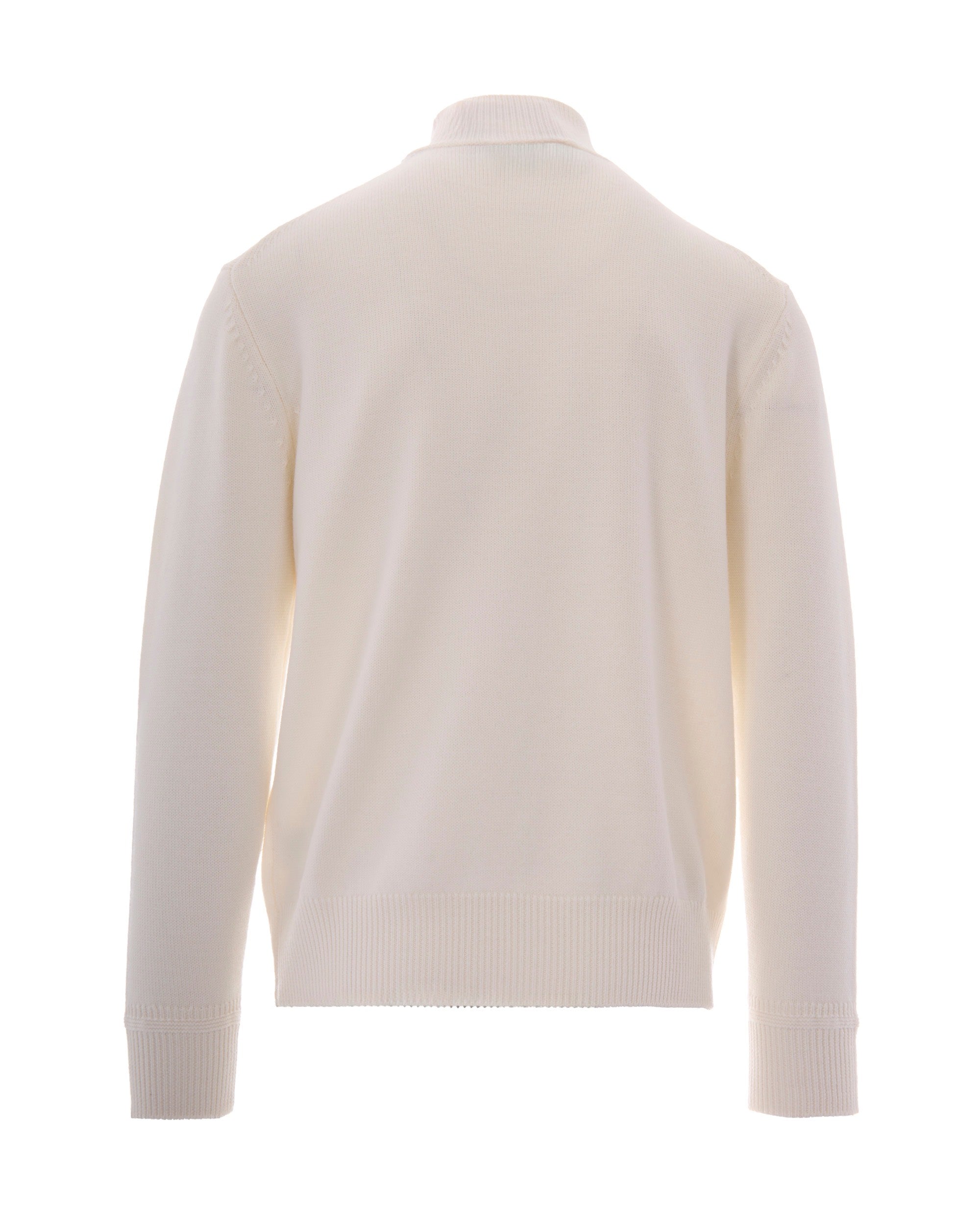 Paolo Pecora Virgin Wool Roll-Neck Sweater — Cream, view 2