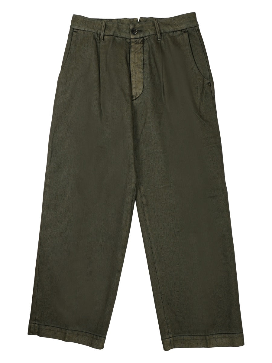 Nine In The Morning Cotton Trousers — Green by Nine In The Morning