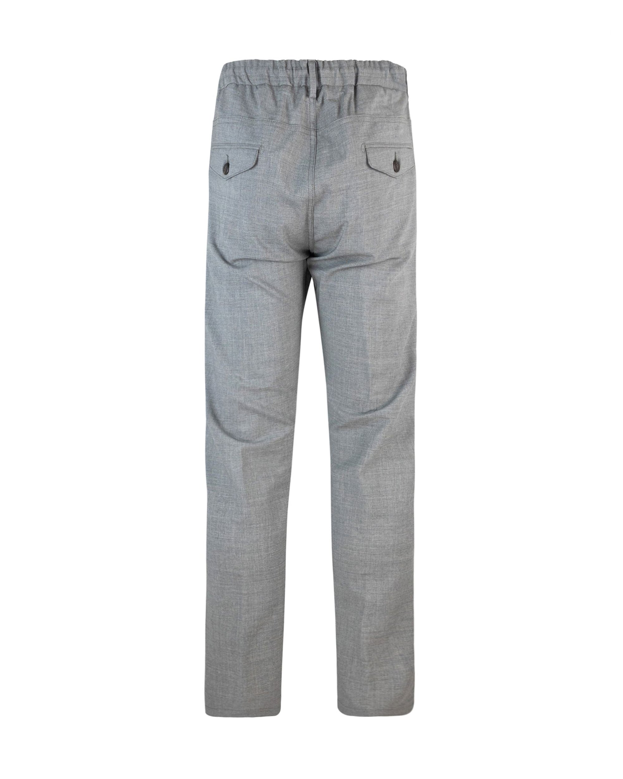 Eleventy Wool-Blend Drawstring Joggers — Gray, view 2