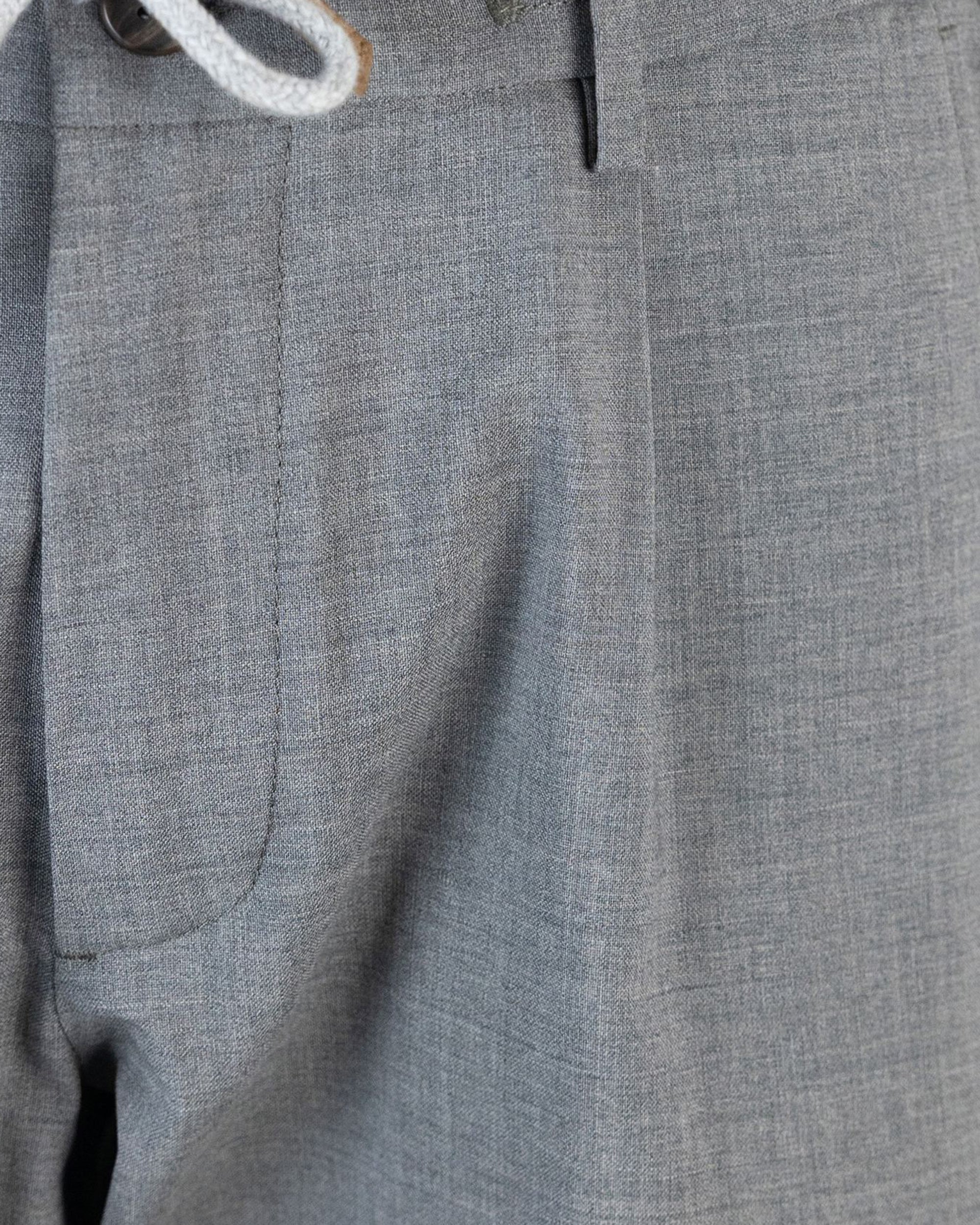 Eleventy Wool-Blend Drawstring Joggers — Gray, view 3