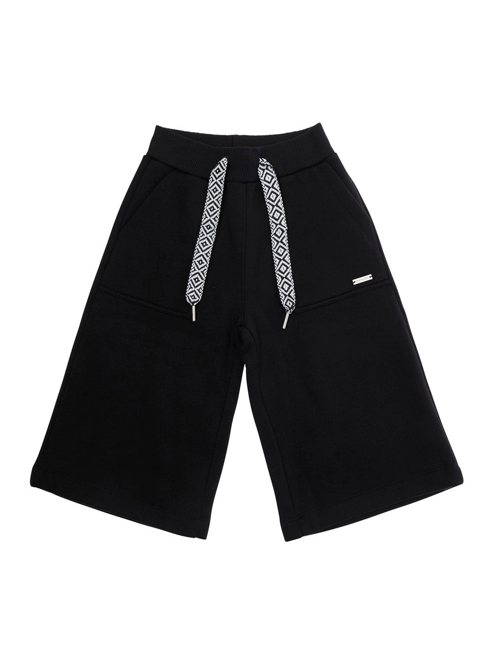 Monnalisa Cotton Shorts — Black by Monnalisa
