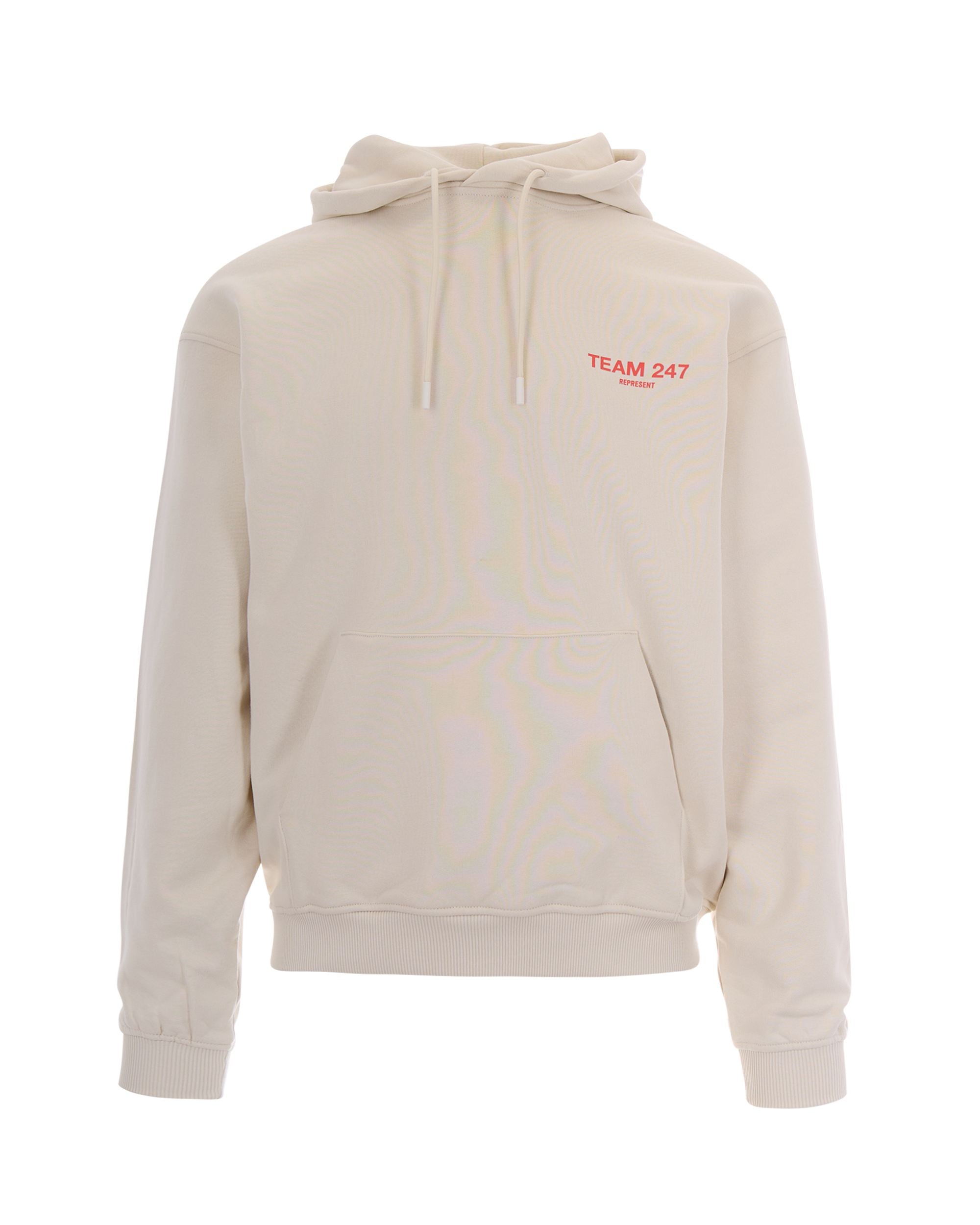 Represent 247 Oversized Cotton Hoodie — Cream by Represent 247