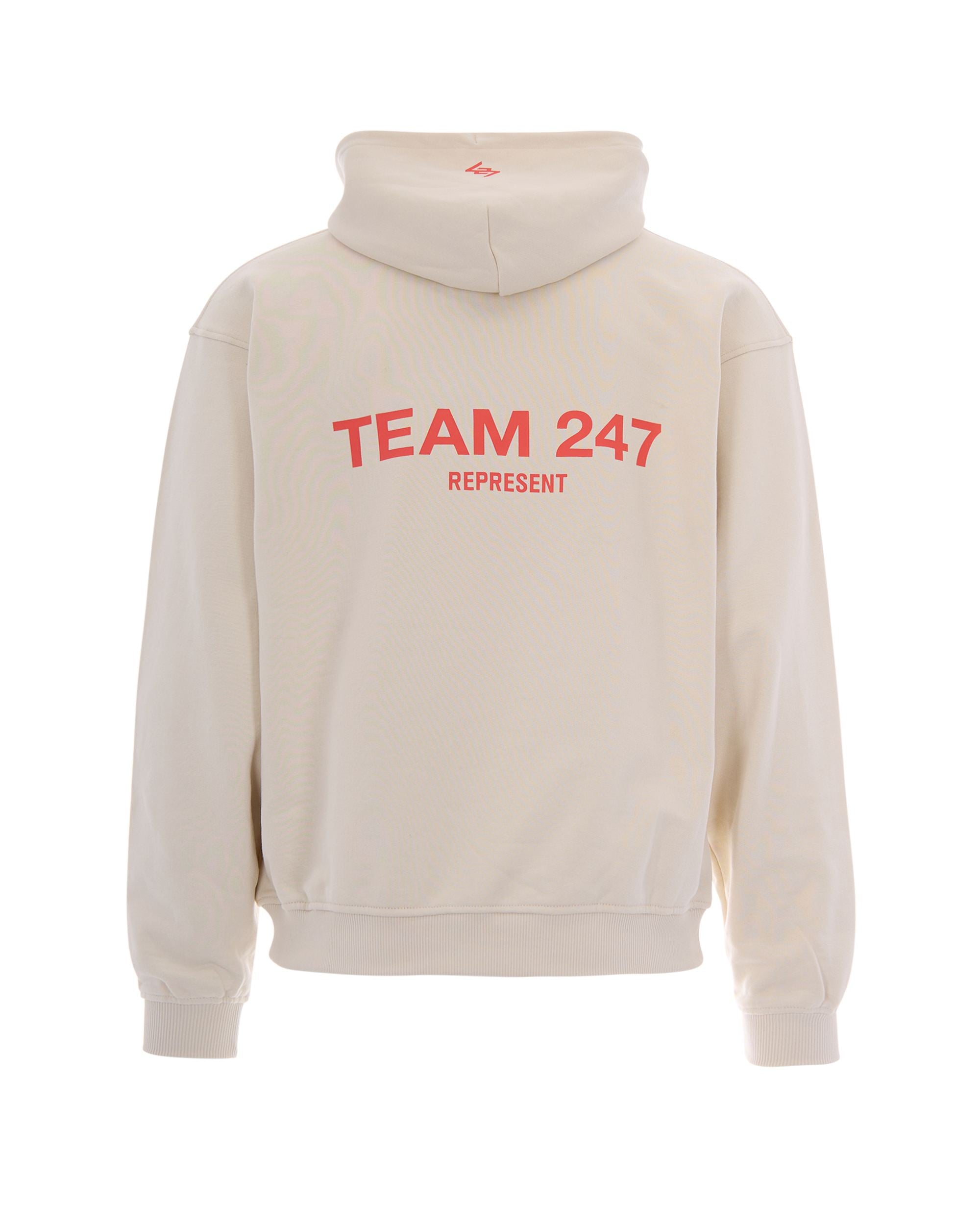 Represent 247 Oversized Cotton Hoodie — Cream, view 2
