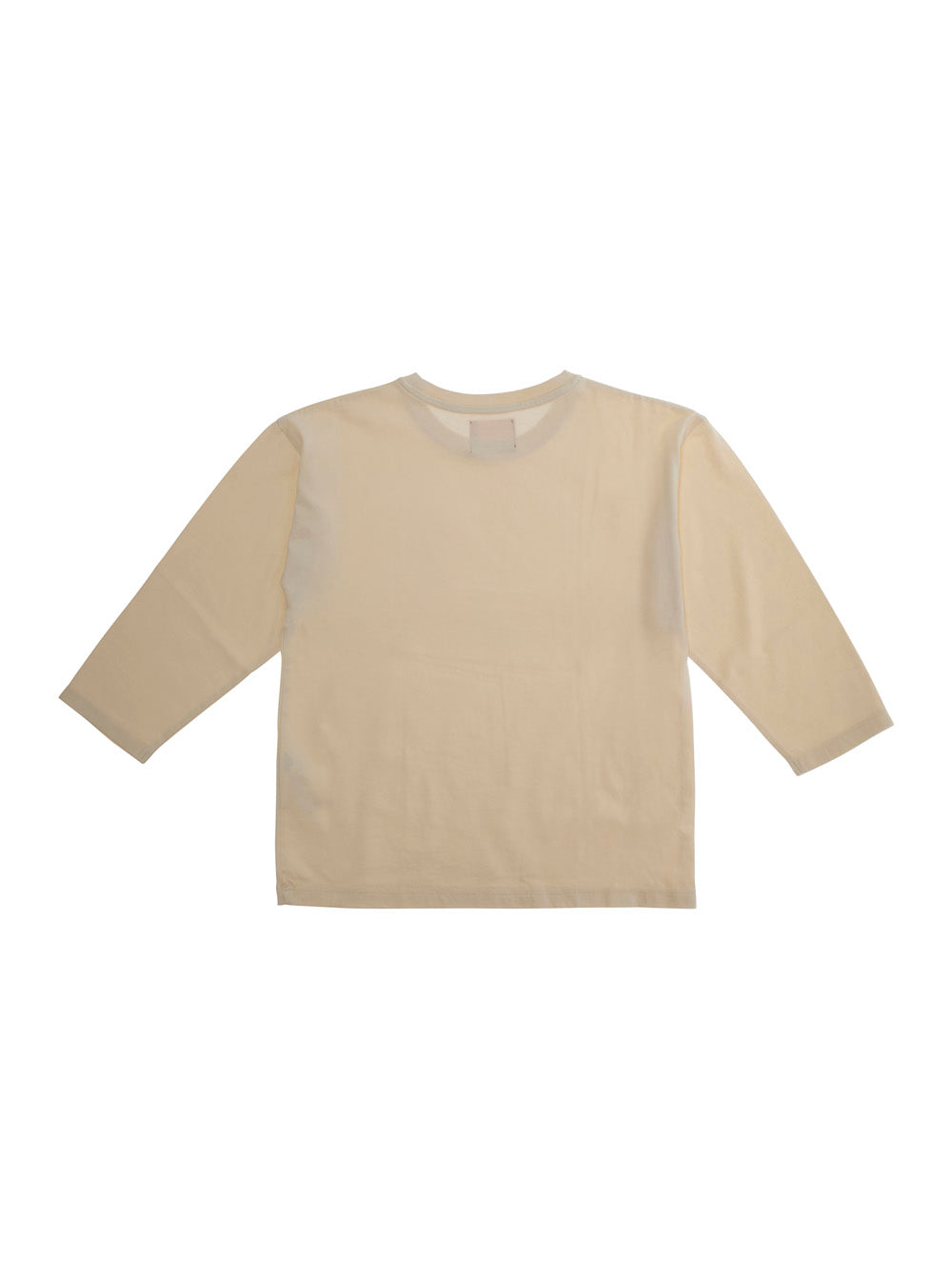 Morning Mess Therapy Embroidered Crewneck T-Shirt — Beige, view 2